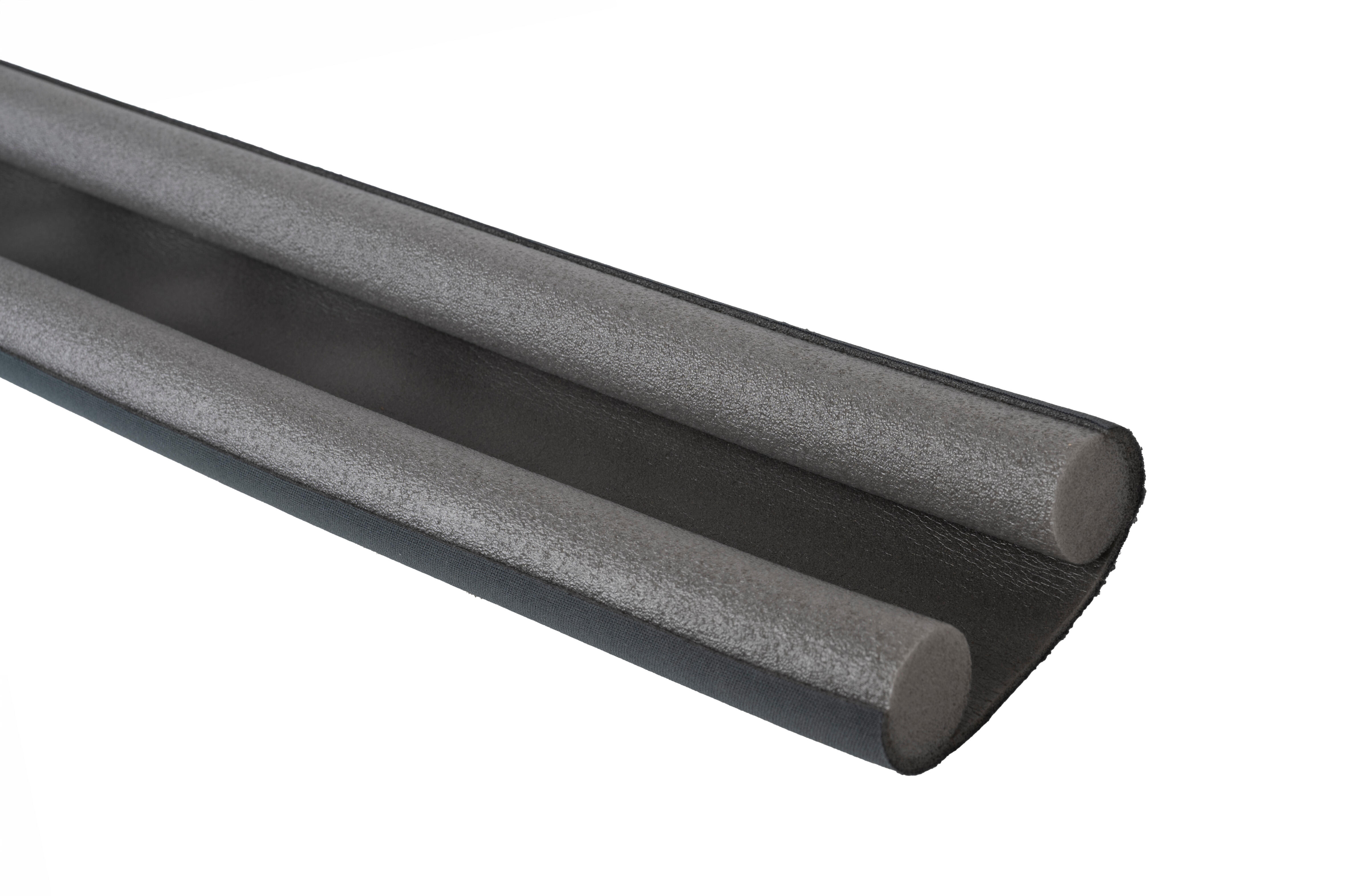 Burlete de puerta interior BURCASA doble rollo en color gris, 105 mm de espesor x 3 cm de altura x 95 cm de longitud. Recortable. Tipo de instalación deslizar. - 3