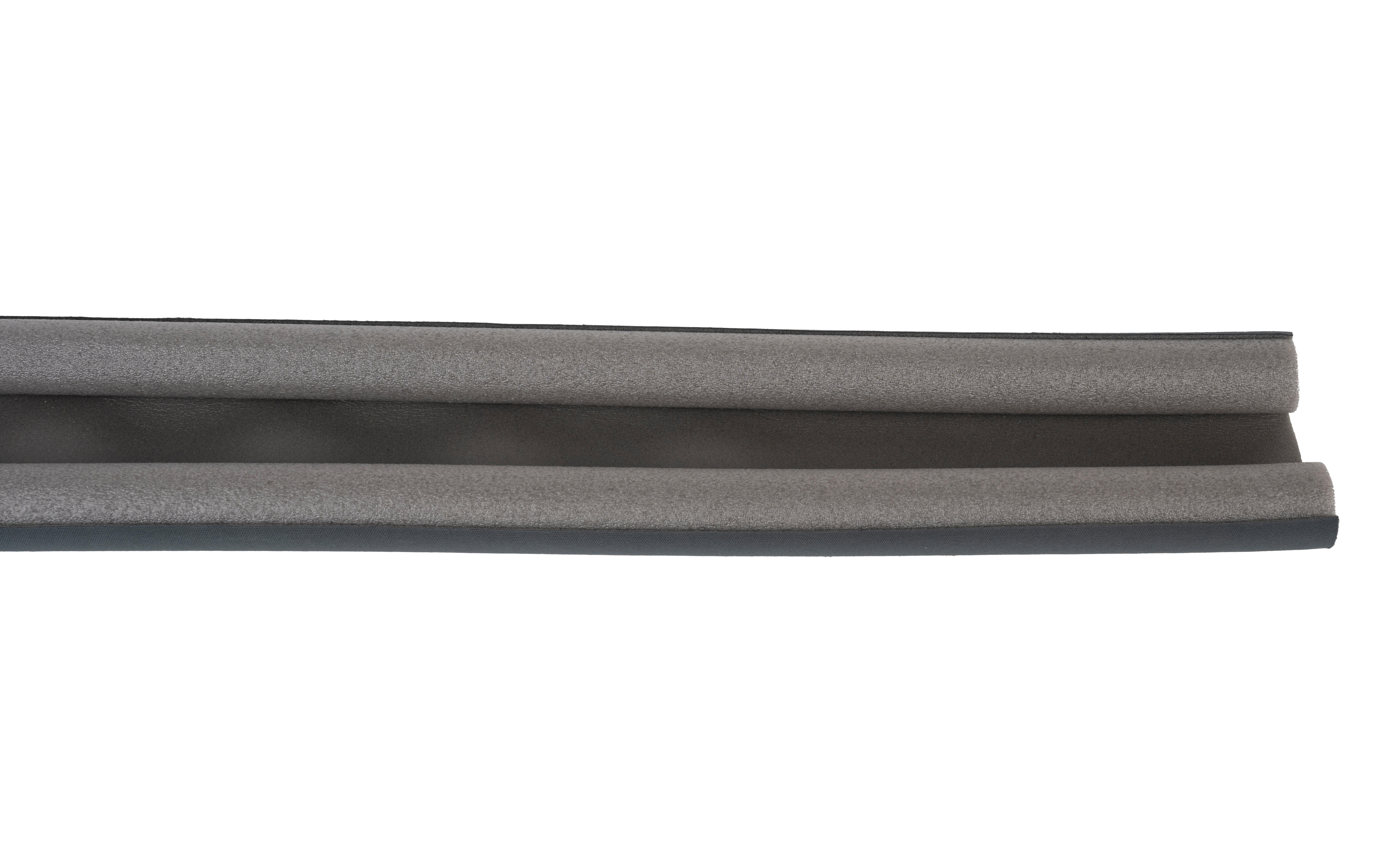 Burlete de puerta interior BURCASA doble rollo en color gris, 105 mm de espesor x 3 cm de altura x 95 cm de longitud. Recortable. Tipo de instalación deslizar. - 2