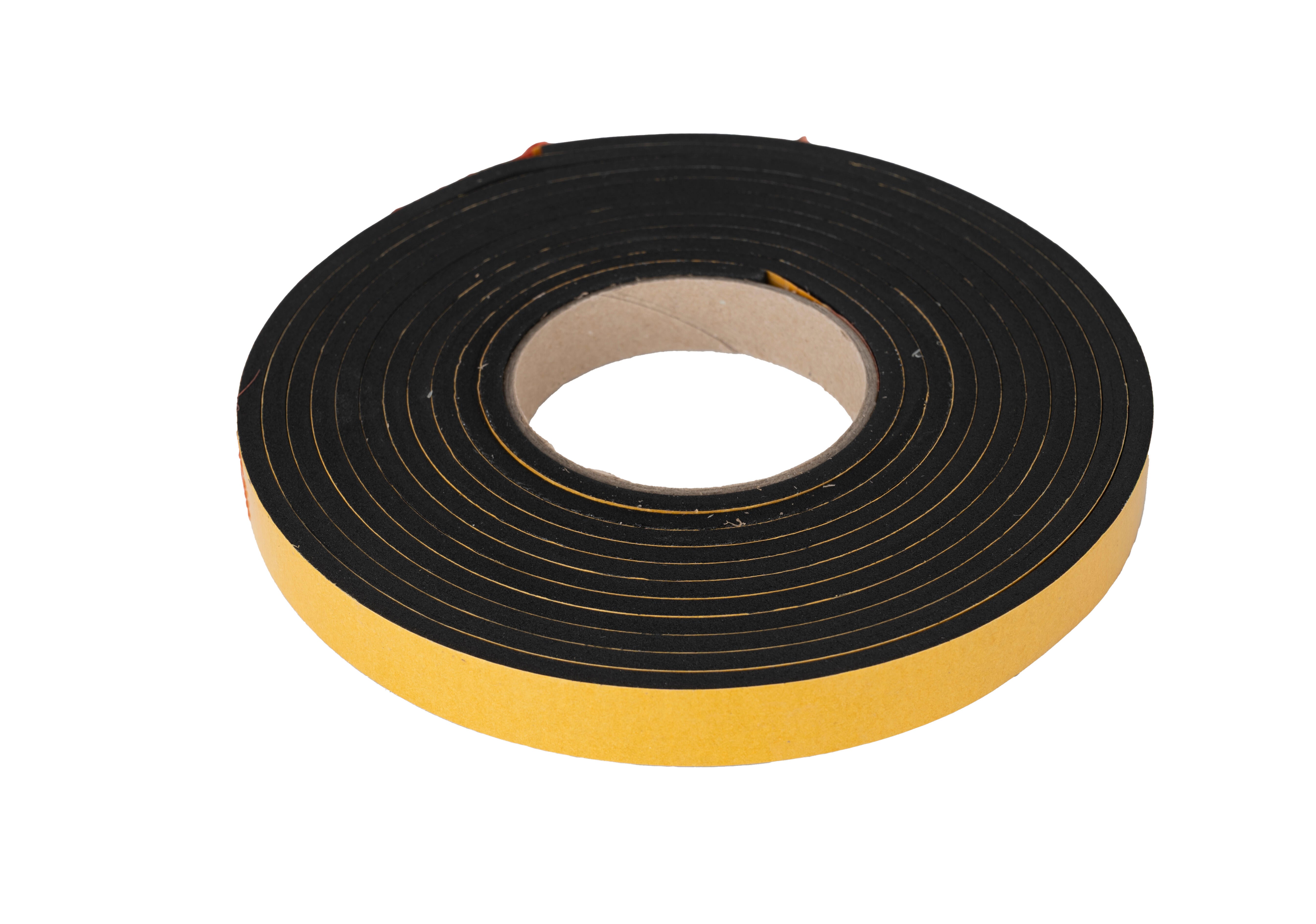 Burlete TESA caucho EPDM en color negro, 20 mm de anchura x 5 m de longitud. Perfil junta plano. Recortable. Tipo de instalación encolado. - 3