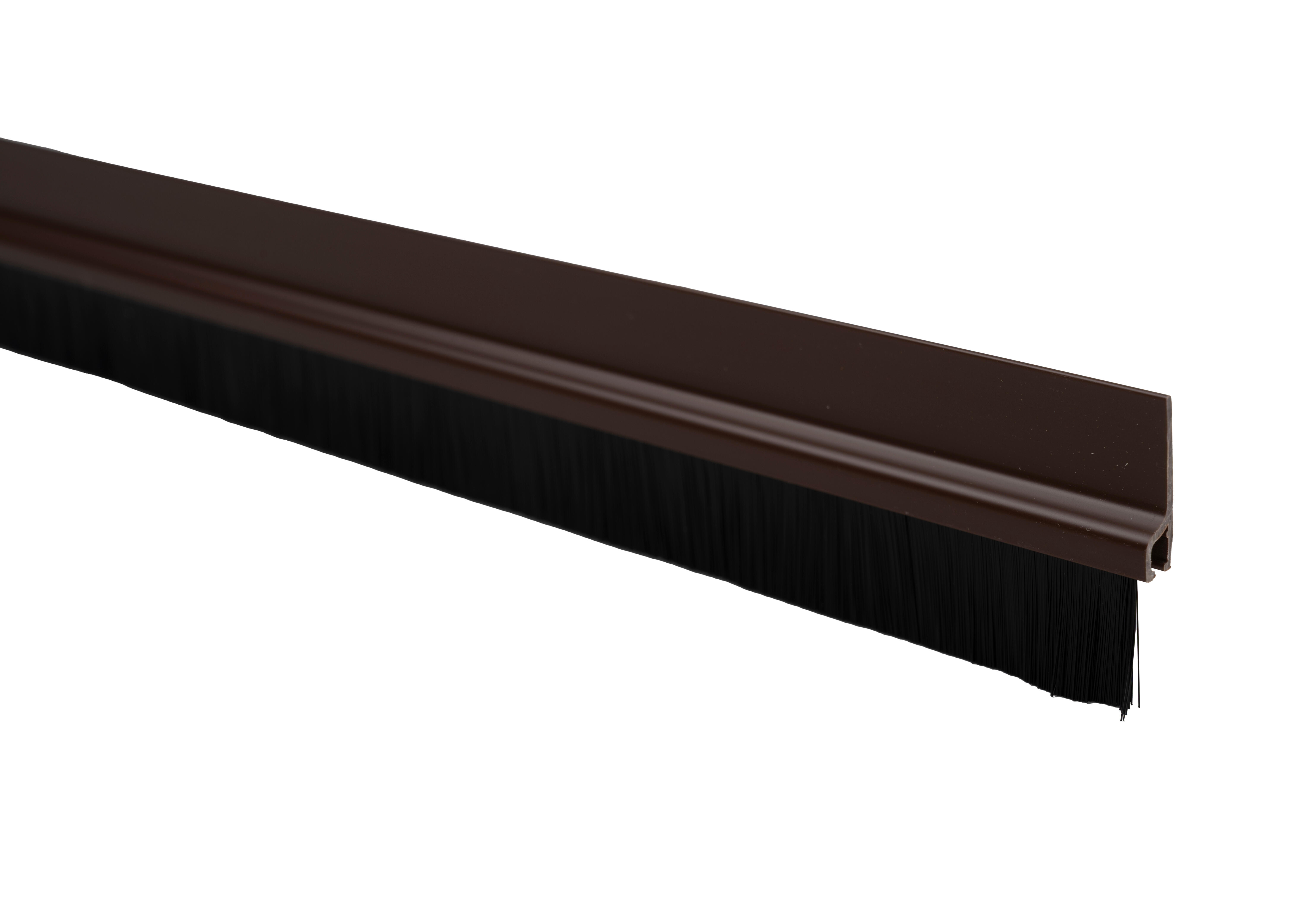 Veda porta adesivo AXTON PVC ESCOVA 1M CASTANHO - 2