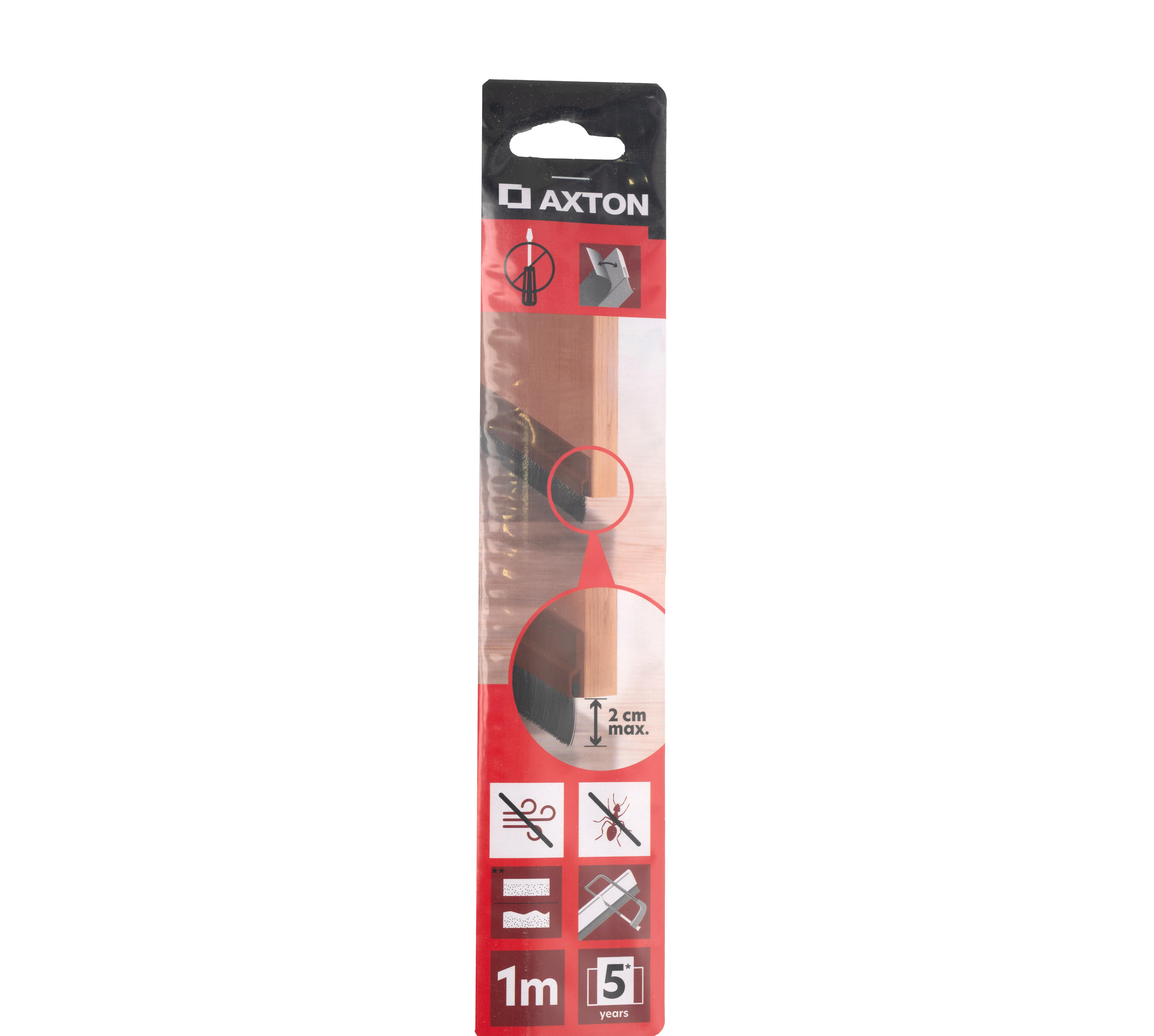 Veda porta adesivo AXTON PVC ESCOVA 1M CASTANHO - 9