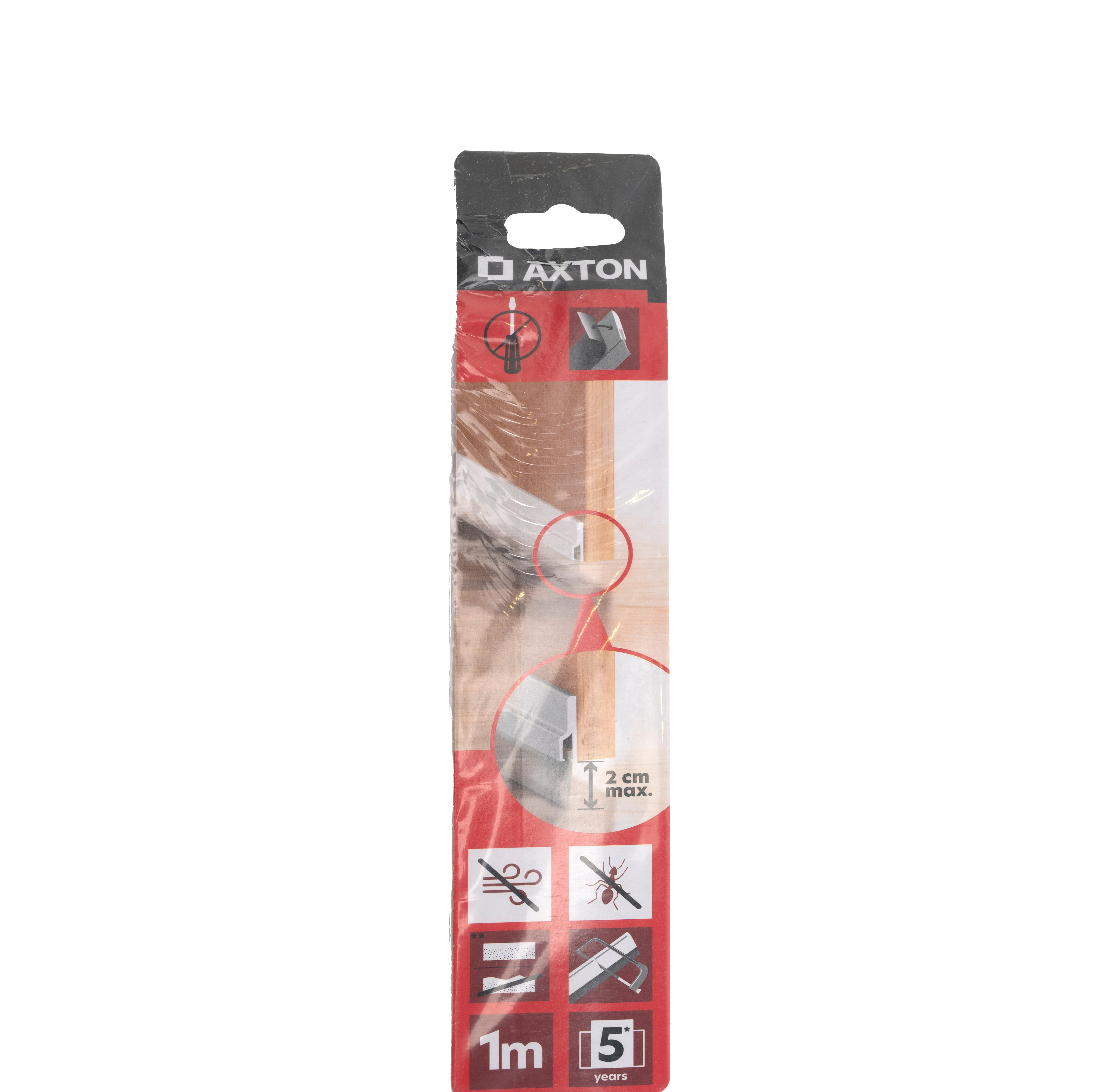 Veda porta adesivo PVC borracha branco 1 M Axton - 9