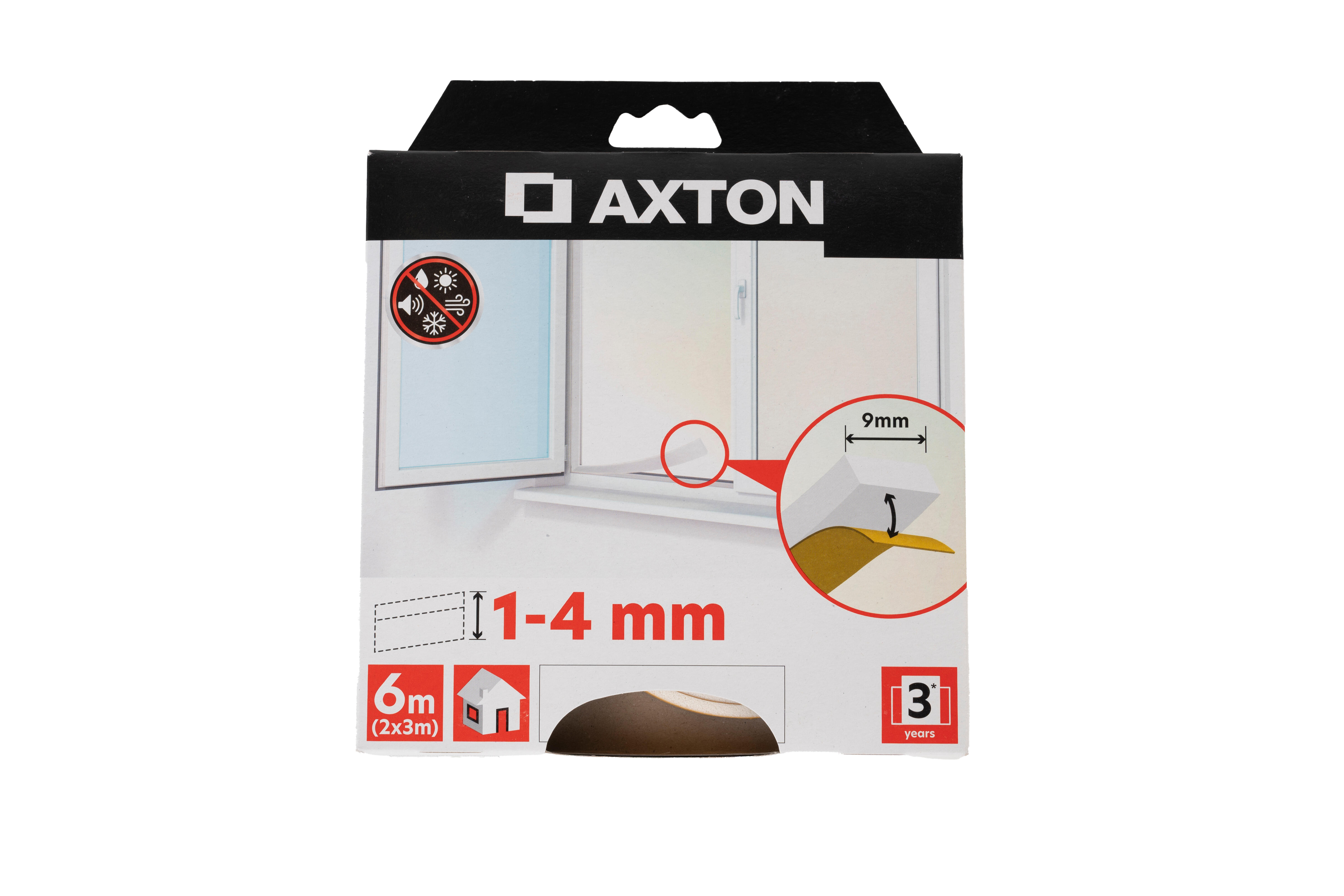 Fita de calafetagem AXTON ESPUMA 1-4MMX6M BRANCO - 7