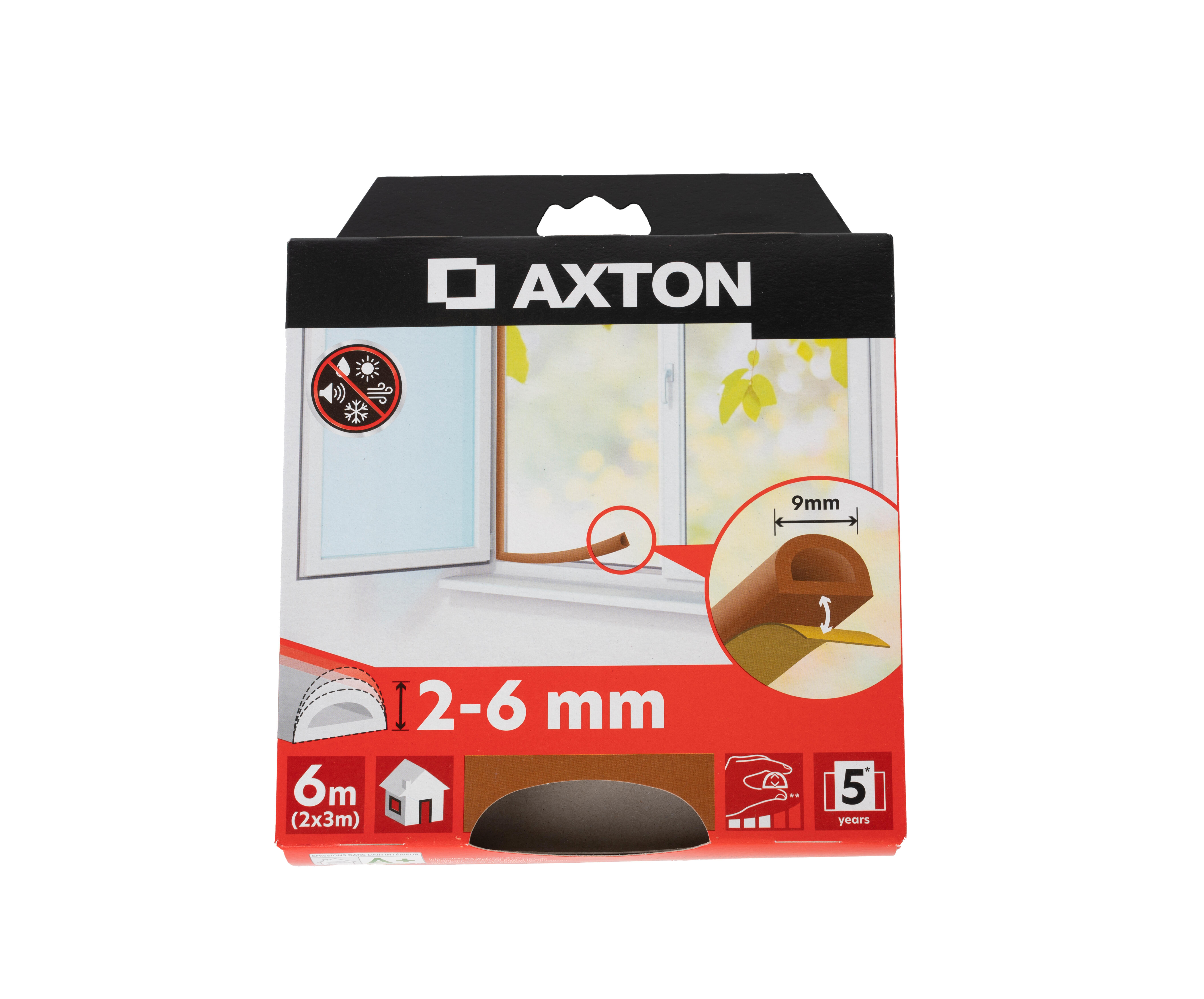 Fita de calafetagem AXTON BORRACHA 2-6MMX6M CASTANHO - 7