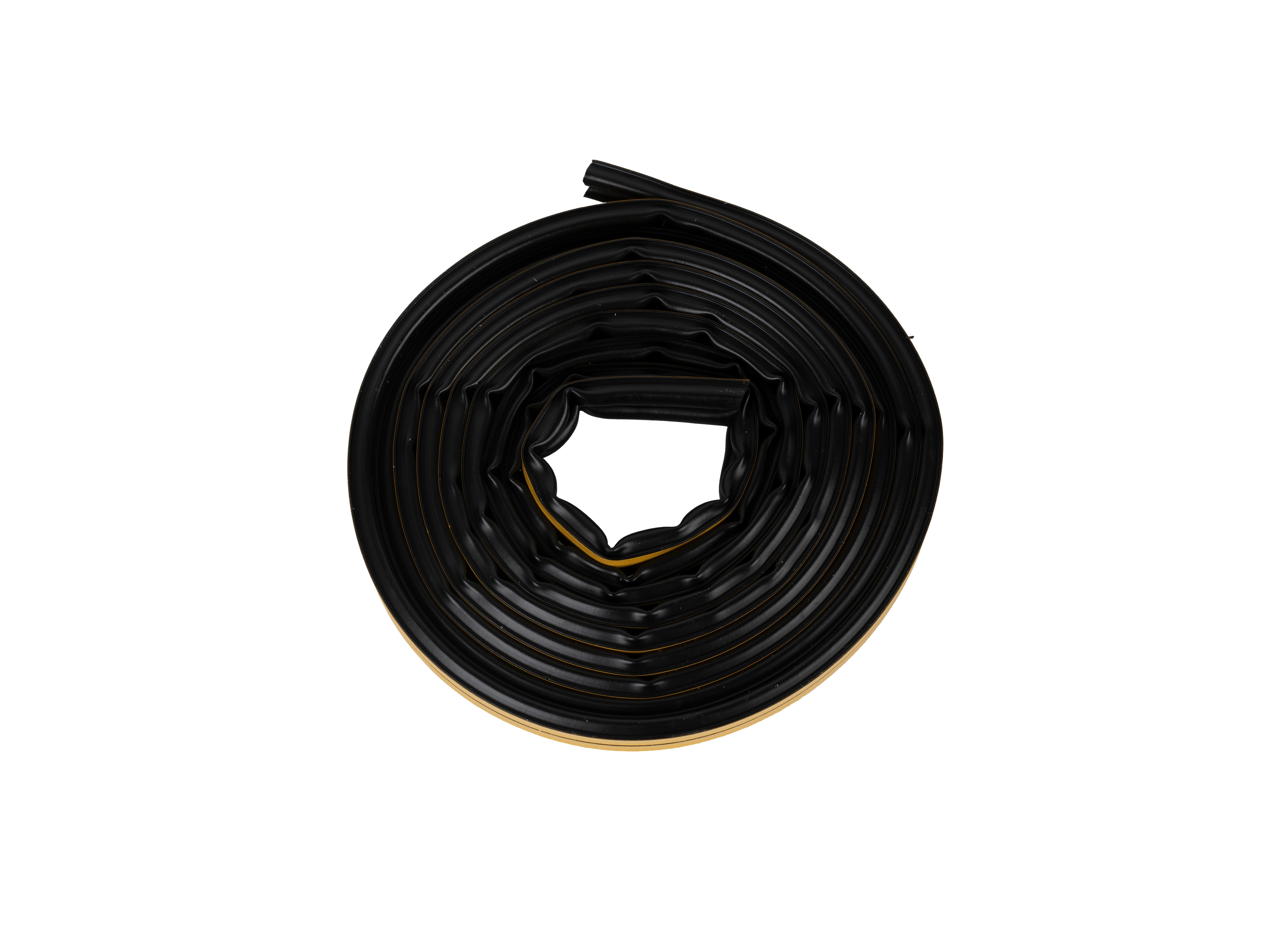 Burlete para ventanas y puertas AXTON adhesivo en color negro, 9 mm de anchura x 6 m de longitud. Impide el paso del agua. Perfil junta O. Recortable. Tipo de instalación encolado. - 2