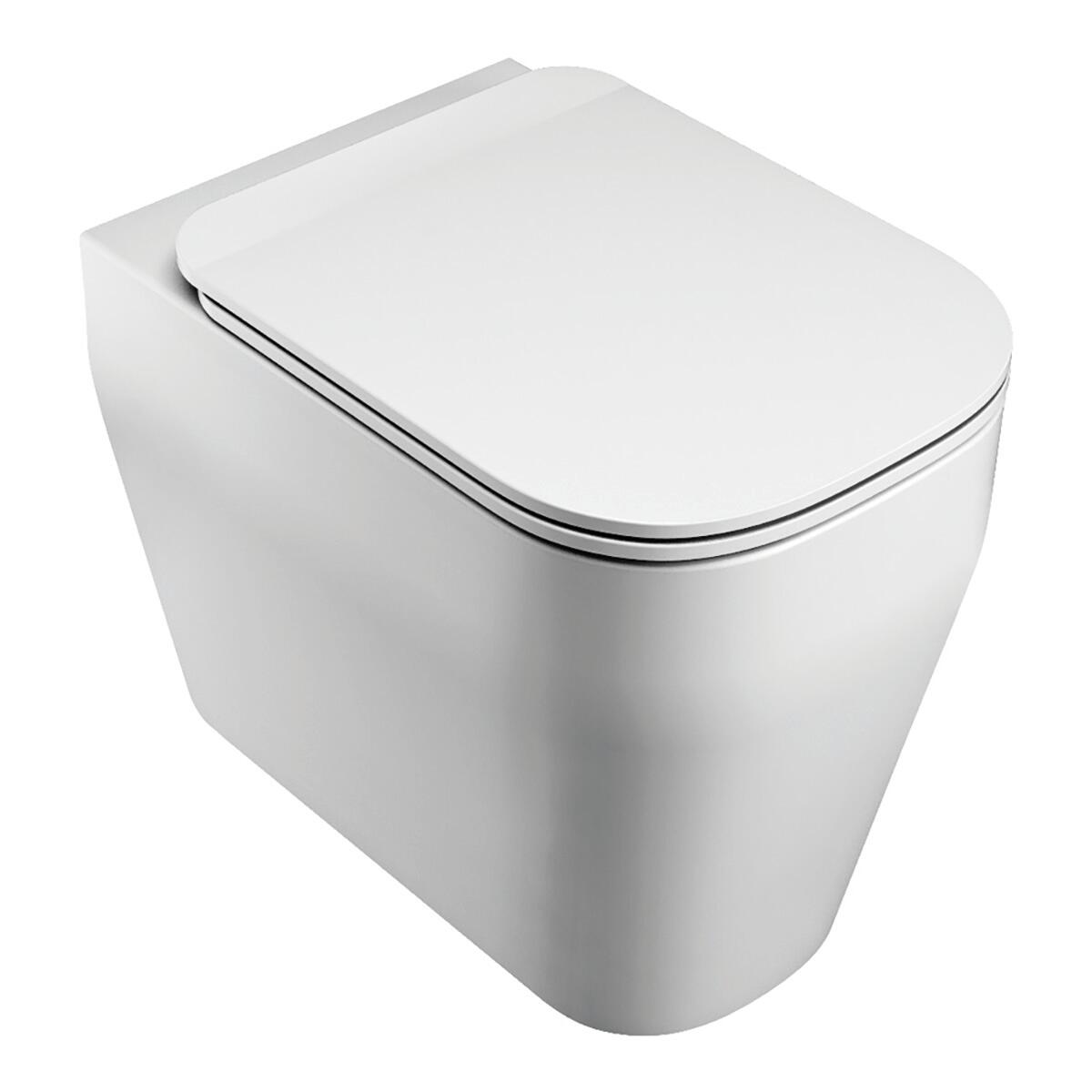 Vaso WC filomuro OLYMPIA CERAMICA tutto evo senza brida, sedile escluso P 53 x L 36 x H 42.5 cm bianco - 7