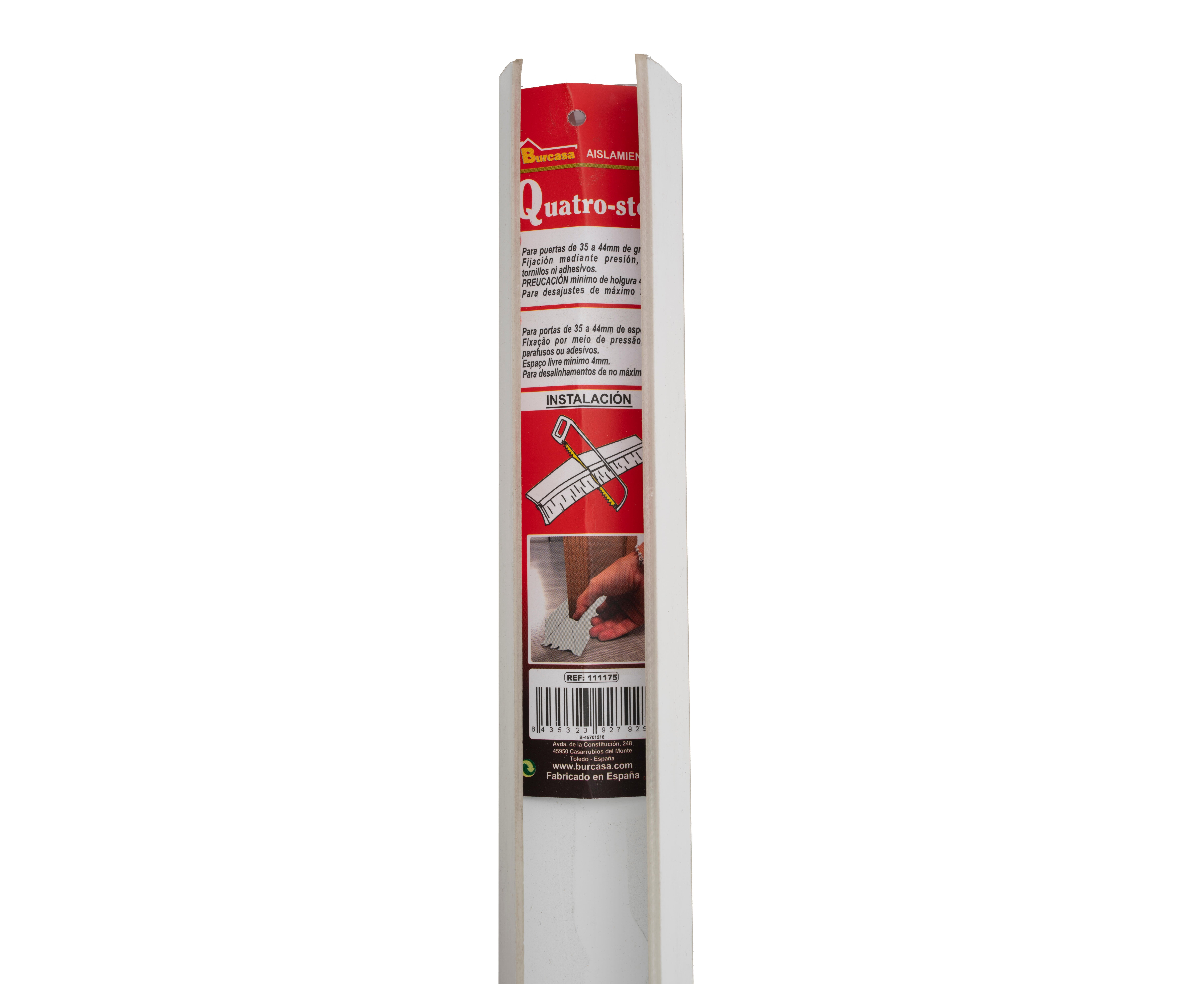 Vedante para porta STOP PVC 1 MT BRANCO BRESME - 7