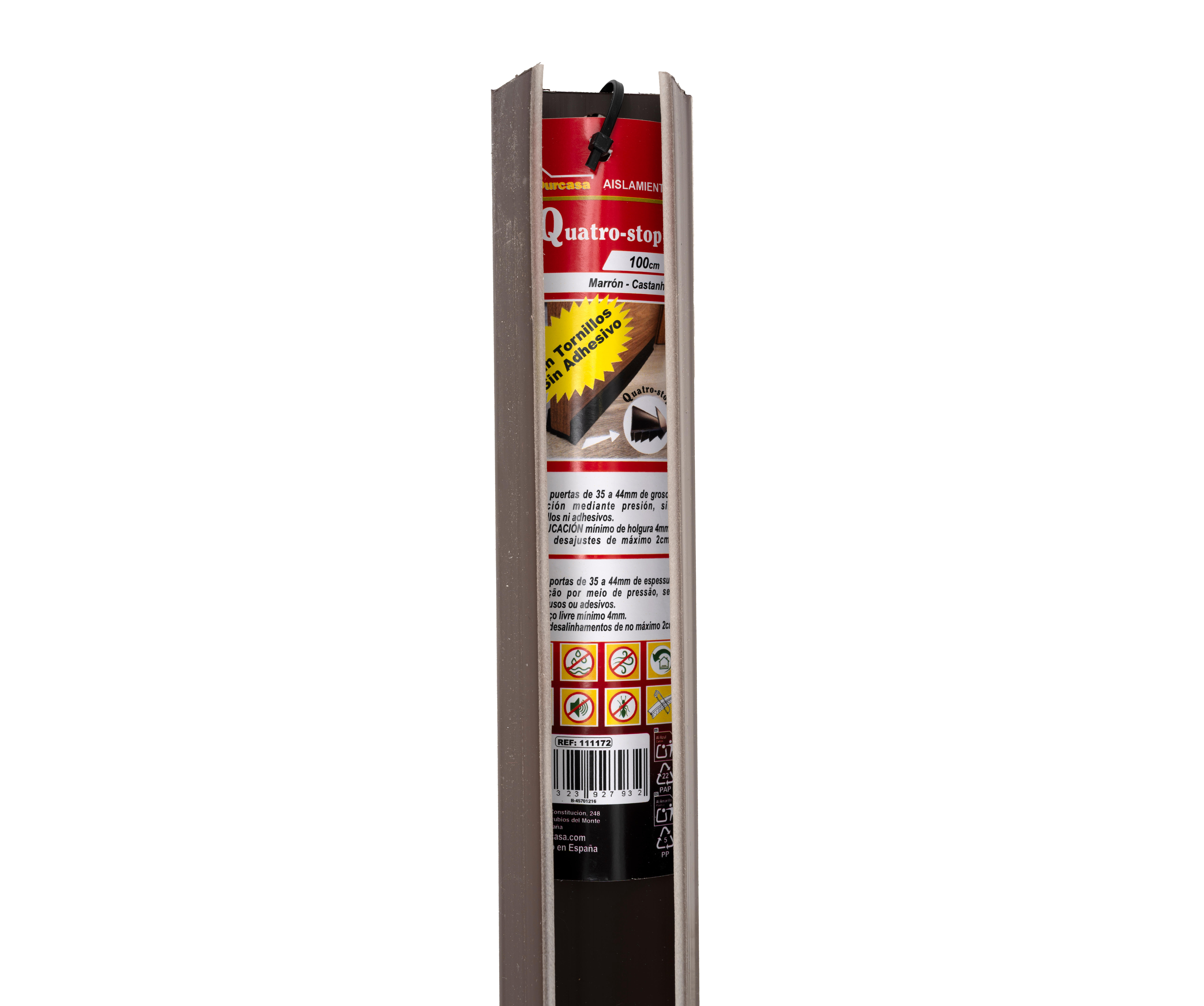 Veda porta adesivo 4-STOP PVC 1M CASTANHO BRESME - 6