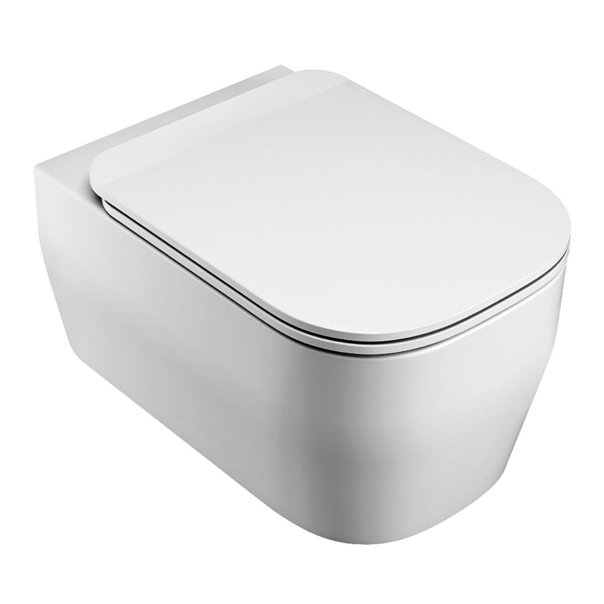 Vaso WC sospeso OLYMPIA CERAMICA tutto evo senza brida, sedile escluso P 53 x L 36 x H 42 cm bianco - 5