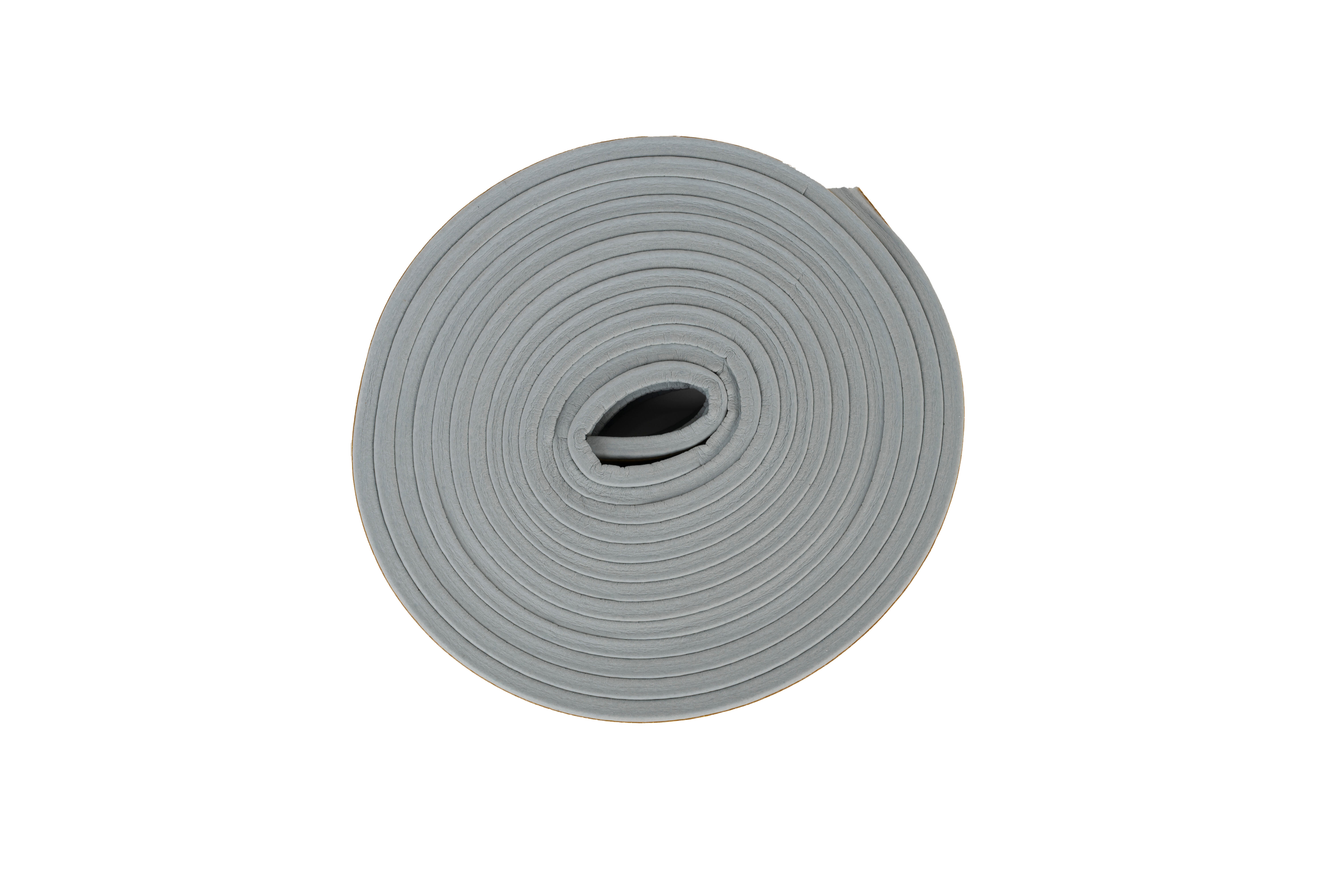 Burlete para ventanas y puertas BURCASA caucho en color gris, 4 mm de anchura x 6 m de longitud. Impide el paso del agua. Perfil junta E. Recortable. Tipo de instalación encolado. - 2