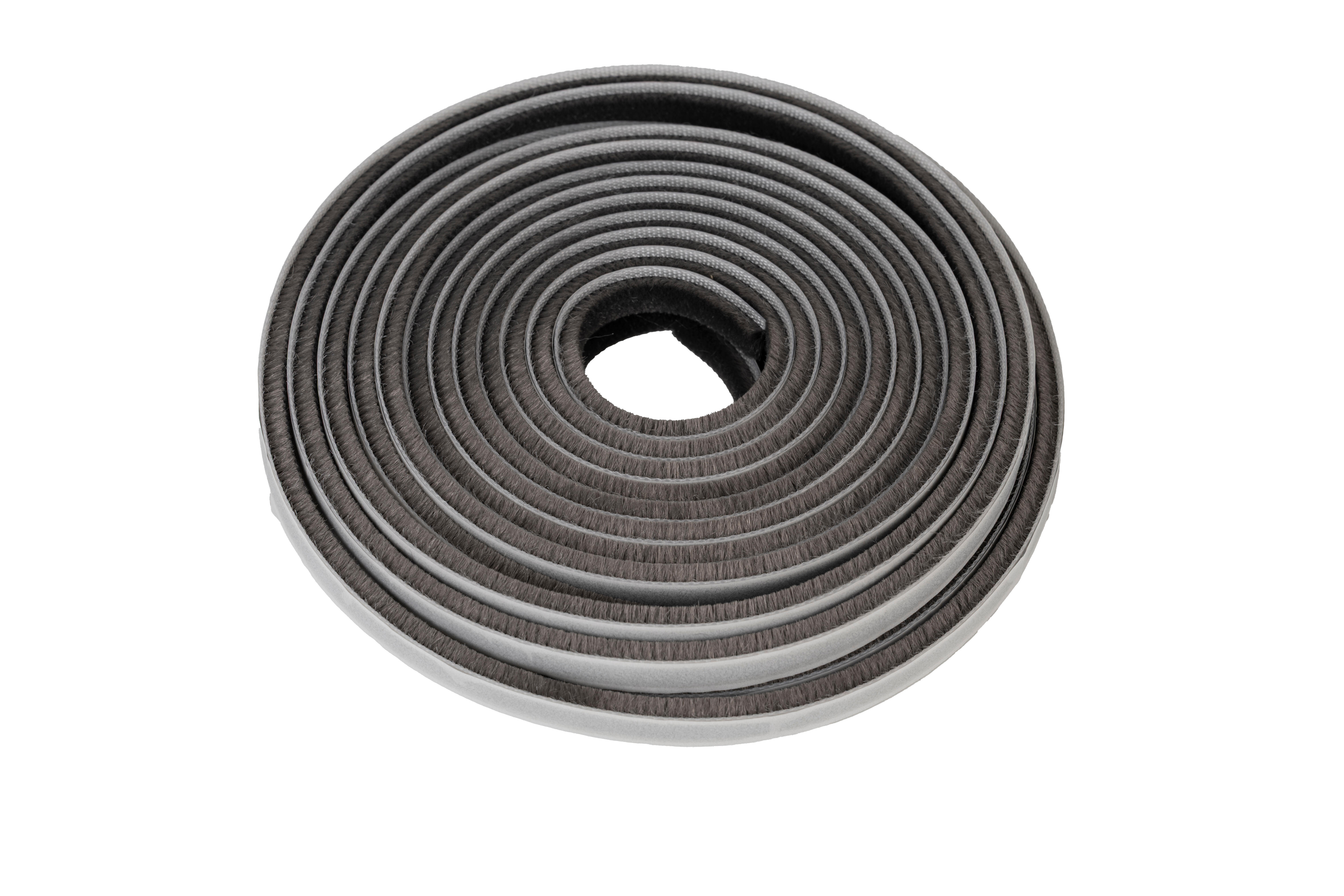 Burlete para ventanas y puertas/correderas AXTON adhesivo en color gris, 9 mm de anchura x 6 m de longitud. Perfil junta ranurado. Recortable. Tipo de instalación encolado.  - 3