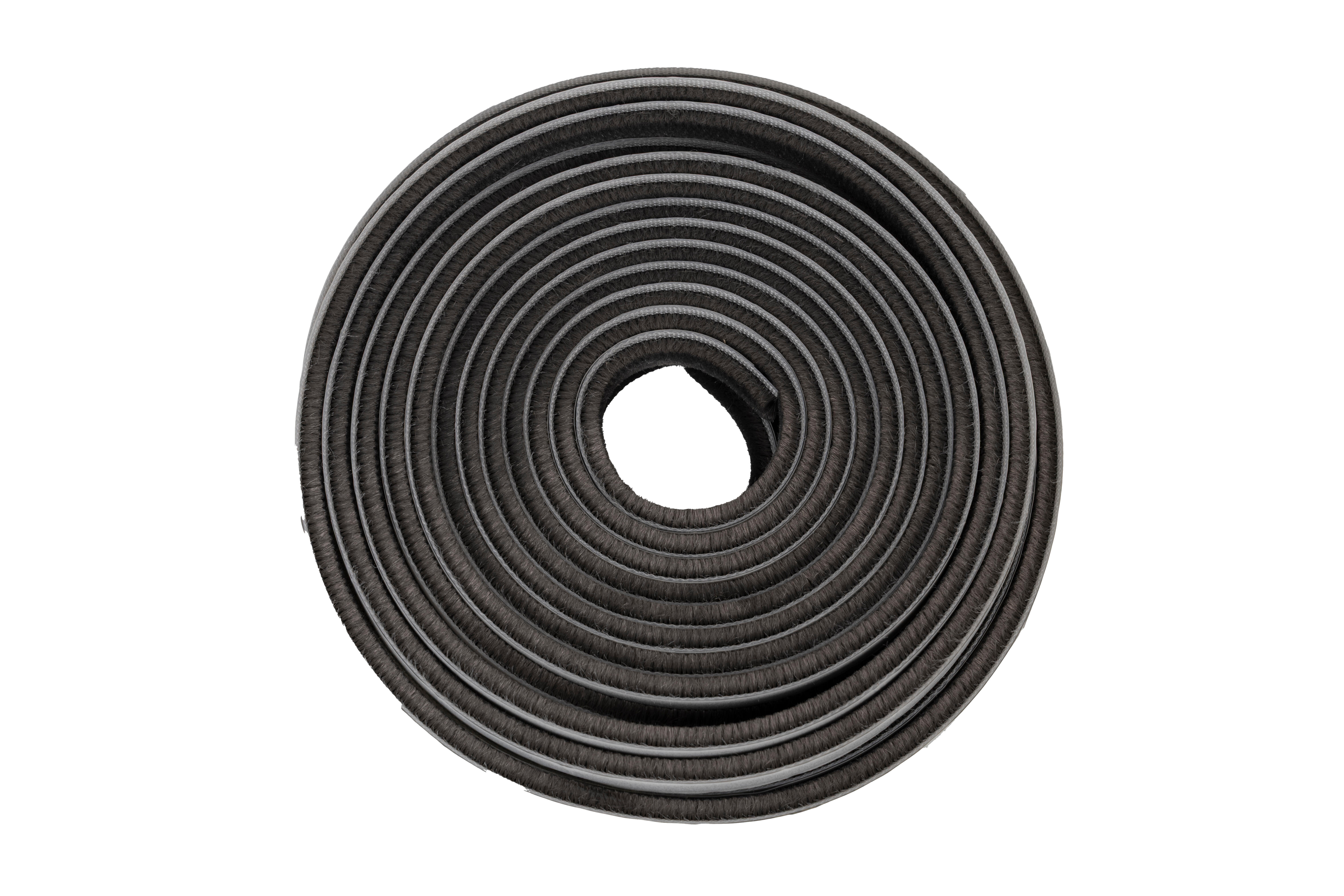 Burlete para ventanas y puertas/correderas AXTON adhesivo en color gris, 9 mm de anchura x 6 m de longitud. Perfil junta ranurado. Recortable. Tipo de instalación encolado.  - 2