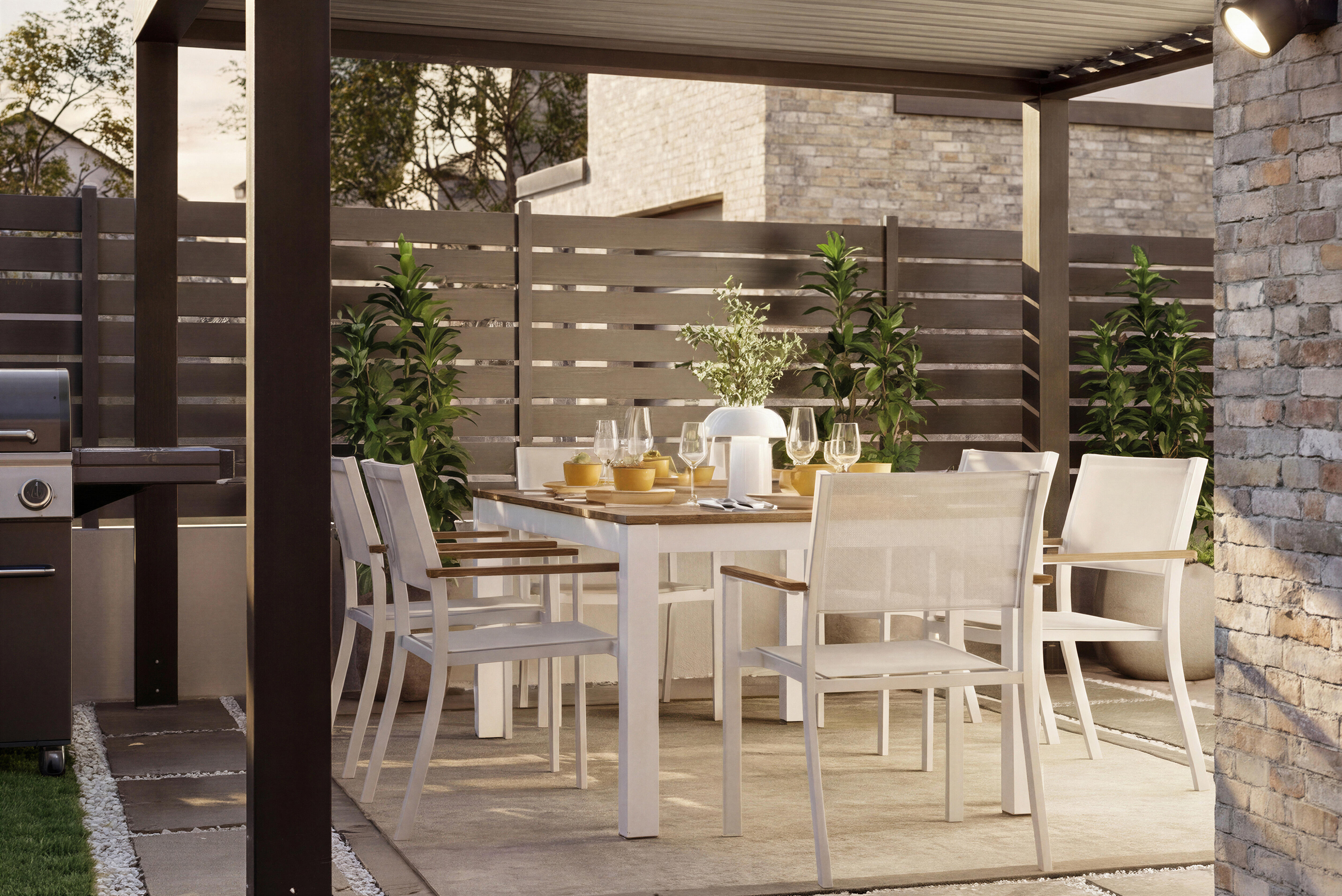 Tavolino Esterno HDPE Resistente Intemperie Tavolino Adirondack Quadrato Patio Bianco 98304372