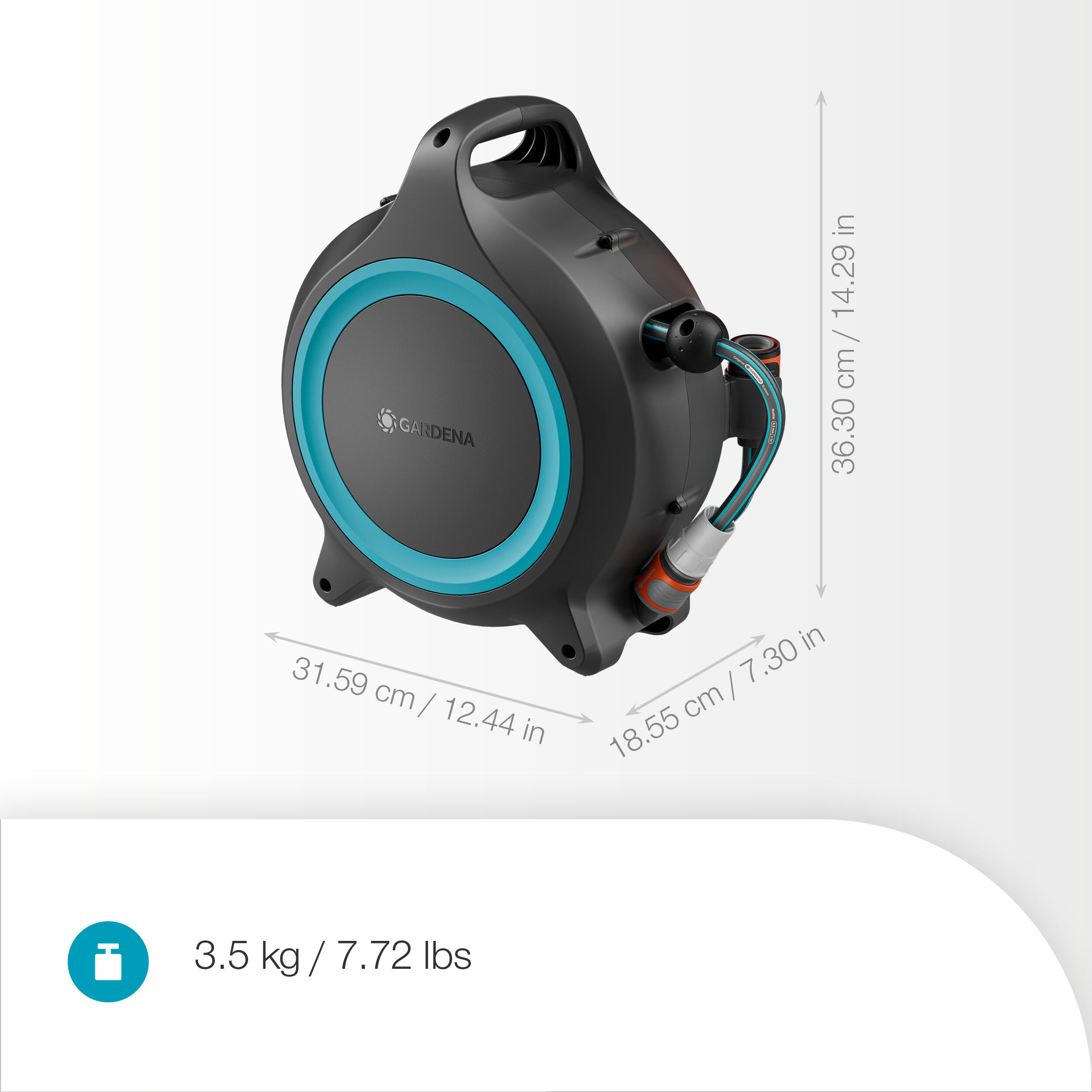 Dévidoir portable équipé MoveMatic GARDENA L.12.5 m - 2