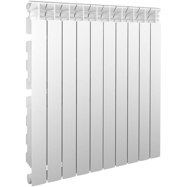 Radiatore acqua calda EQUATION ALURAD in alluminio, 10 elementi, interasse 800 mm, bianco