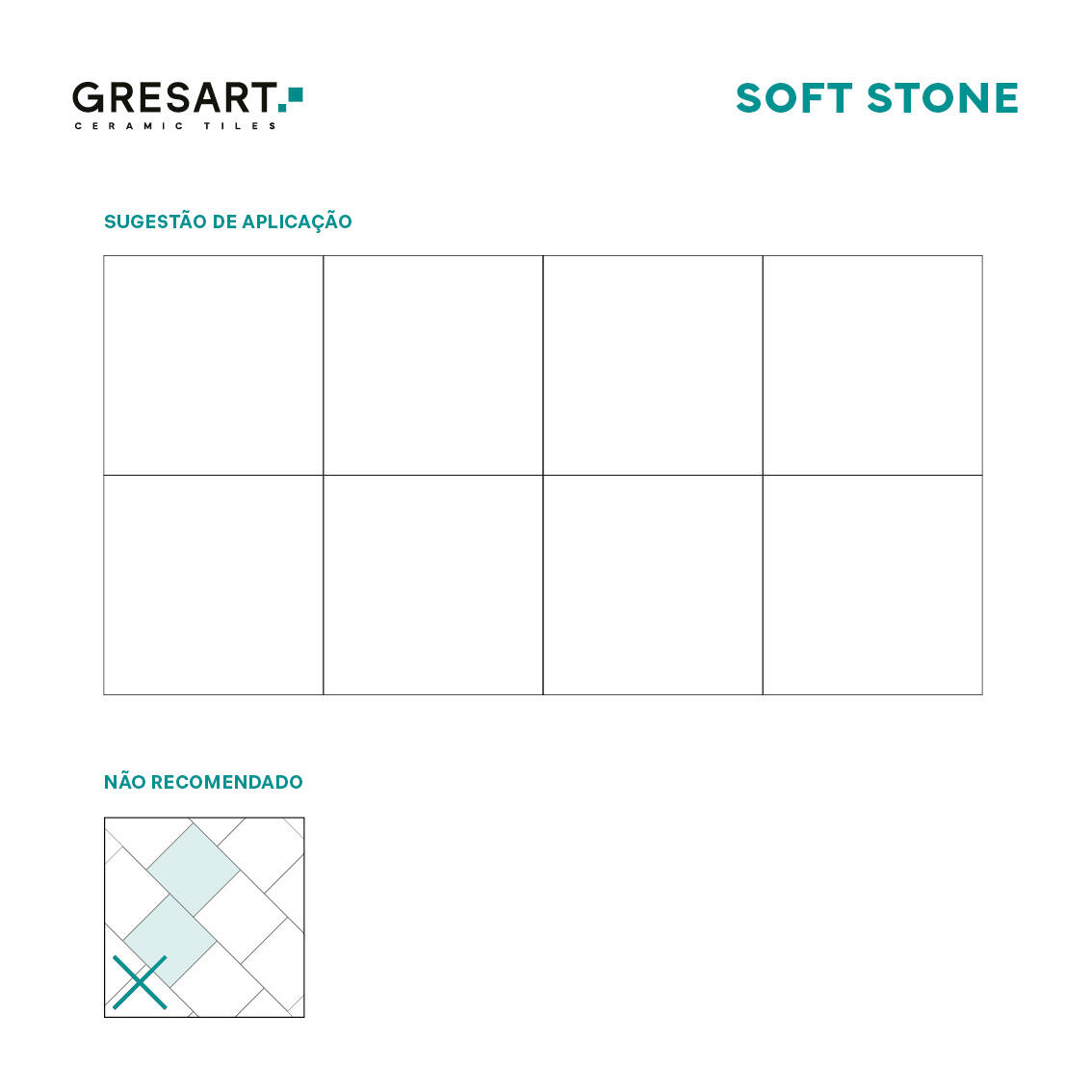 Pavimento cerâmico Gresart Soft Stone branco 60x60 cm - 4
