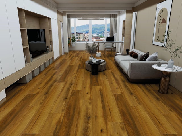 Pavimento vinílico de SPC click flutuante Westcoast São Pedro Moel premium 6,5 mm com base OSC133