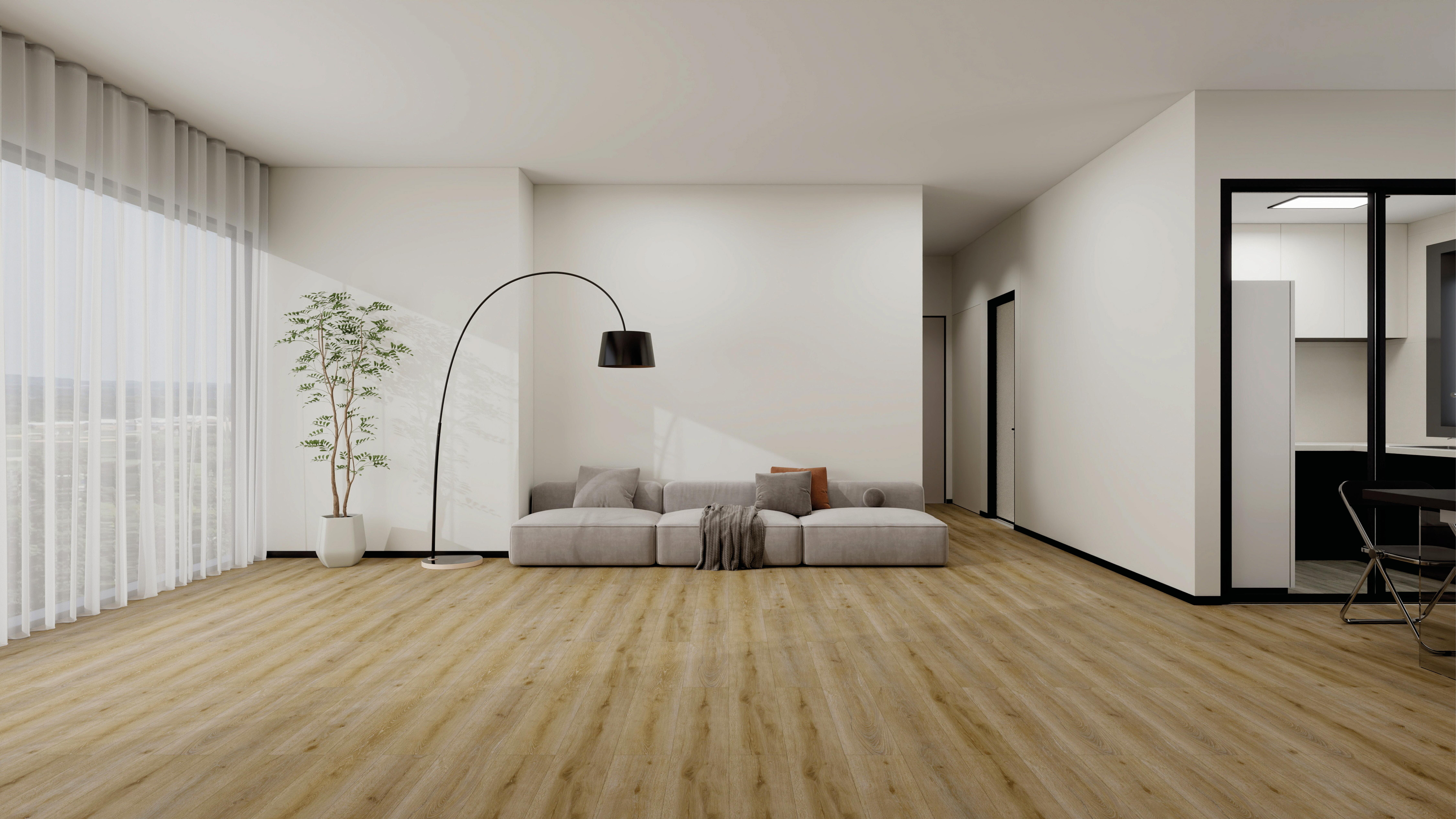 Pavimento vinílico SPC click flutuante Regina Painel Tech premium 8,5 mm com base - 3