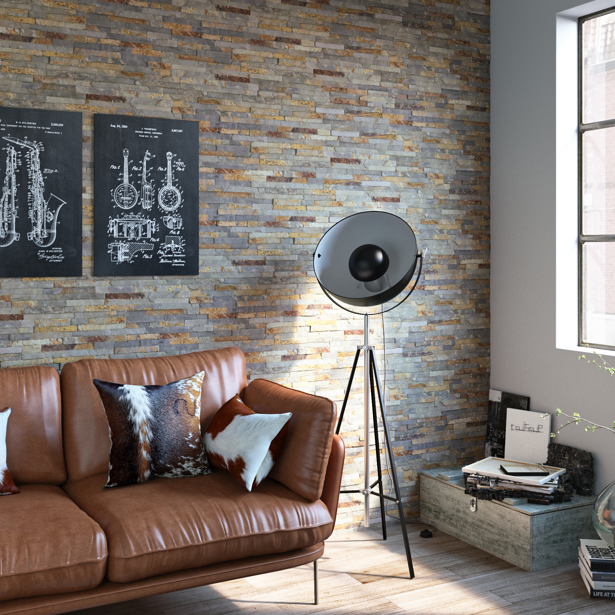 Rivestimento decorativo in pietra Toluca multicolore da interno / esterno 0.54 m² - 5