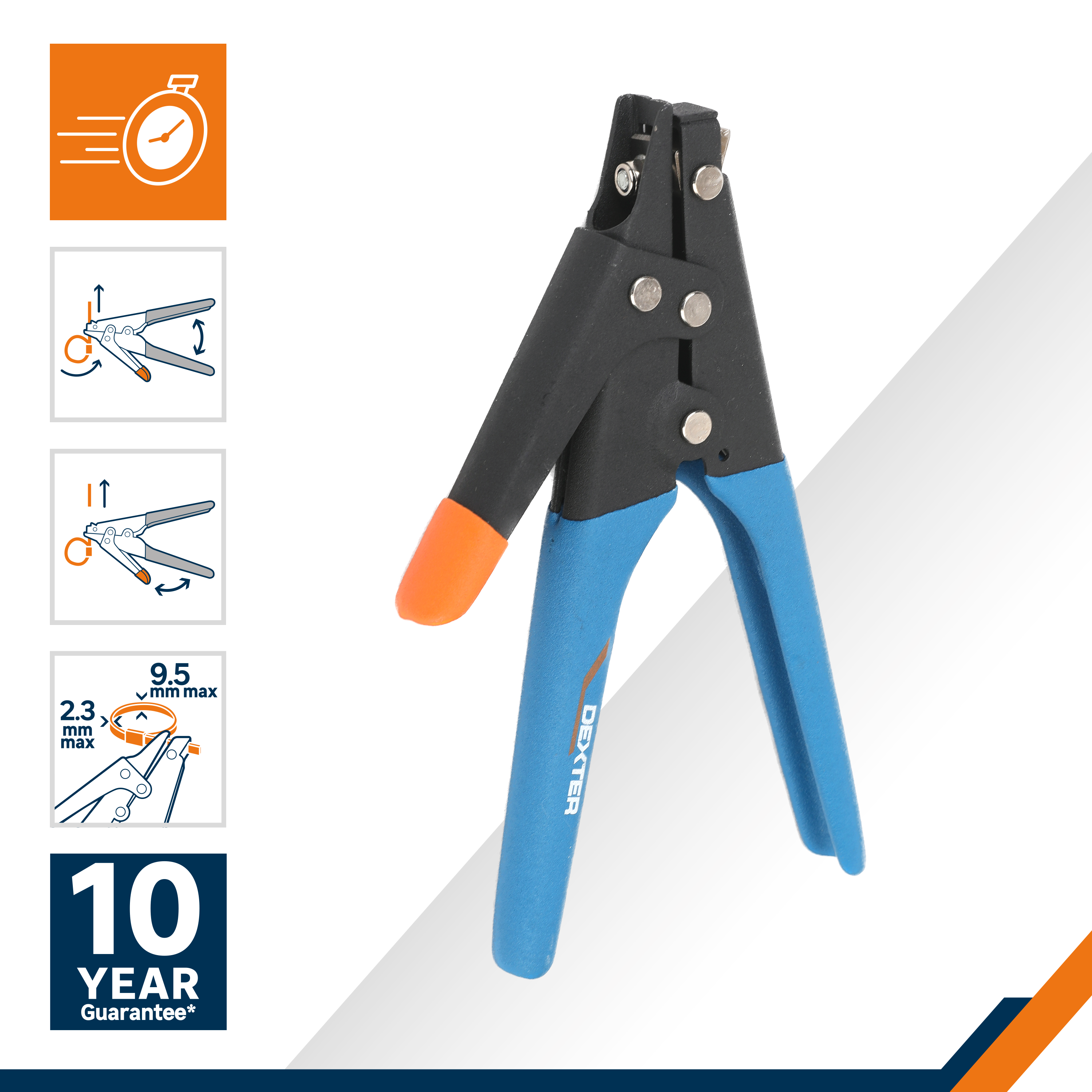 Alicate para abraçadeiras 200 mm Dexter - 2