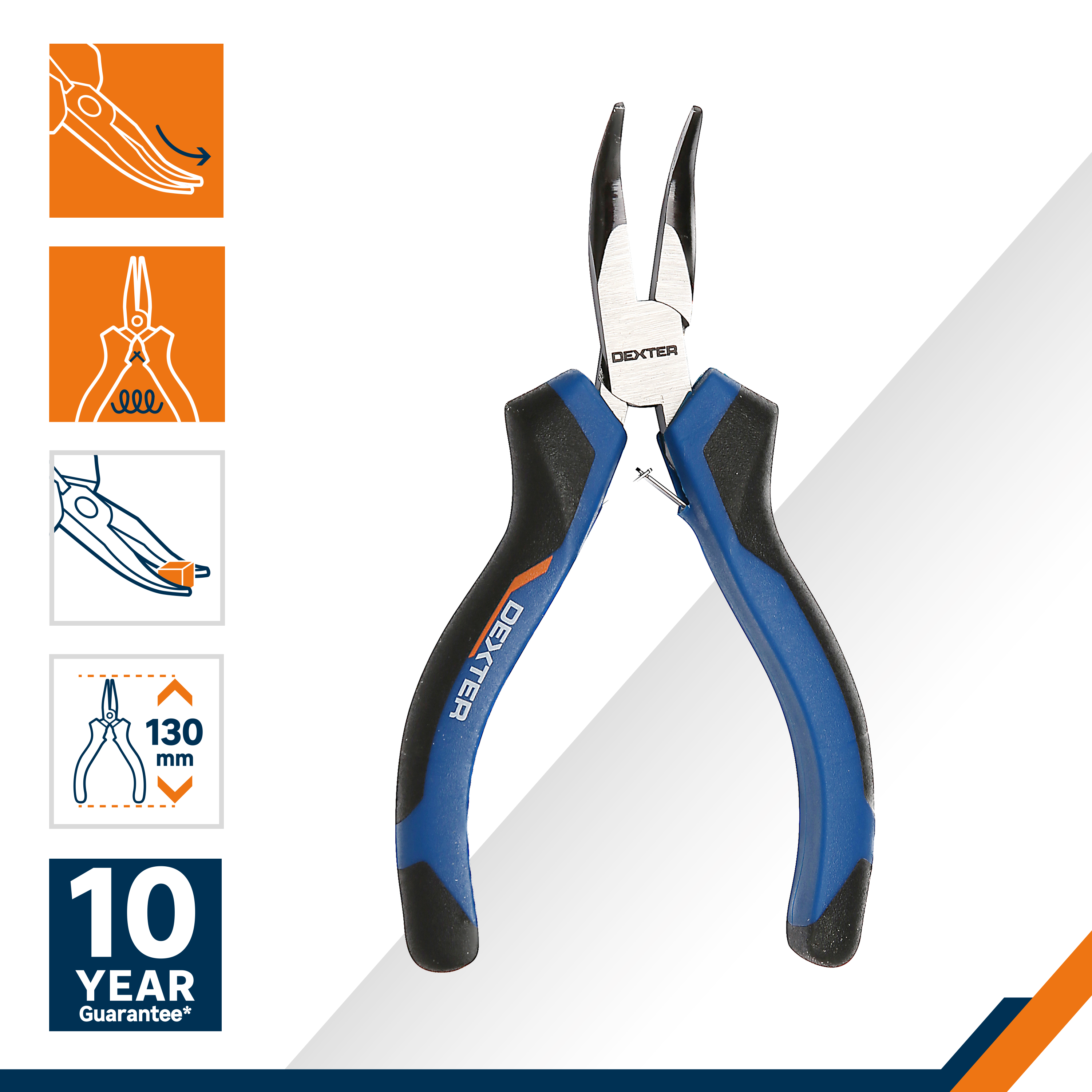 Mini alicate DEXTER PONTA CURVA 130MM - 3