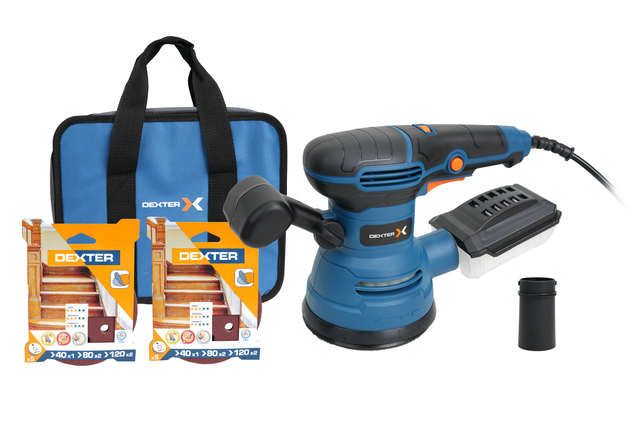 Ponceuse excentrique 125 mm DEXTER, 420 W