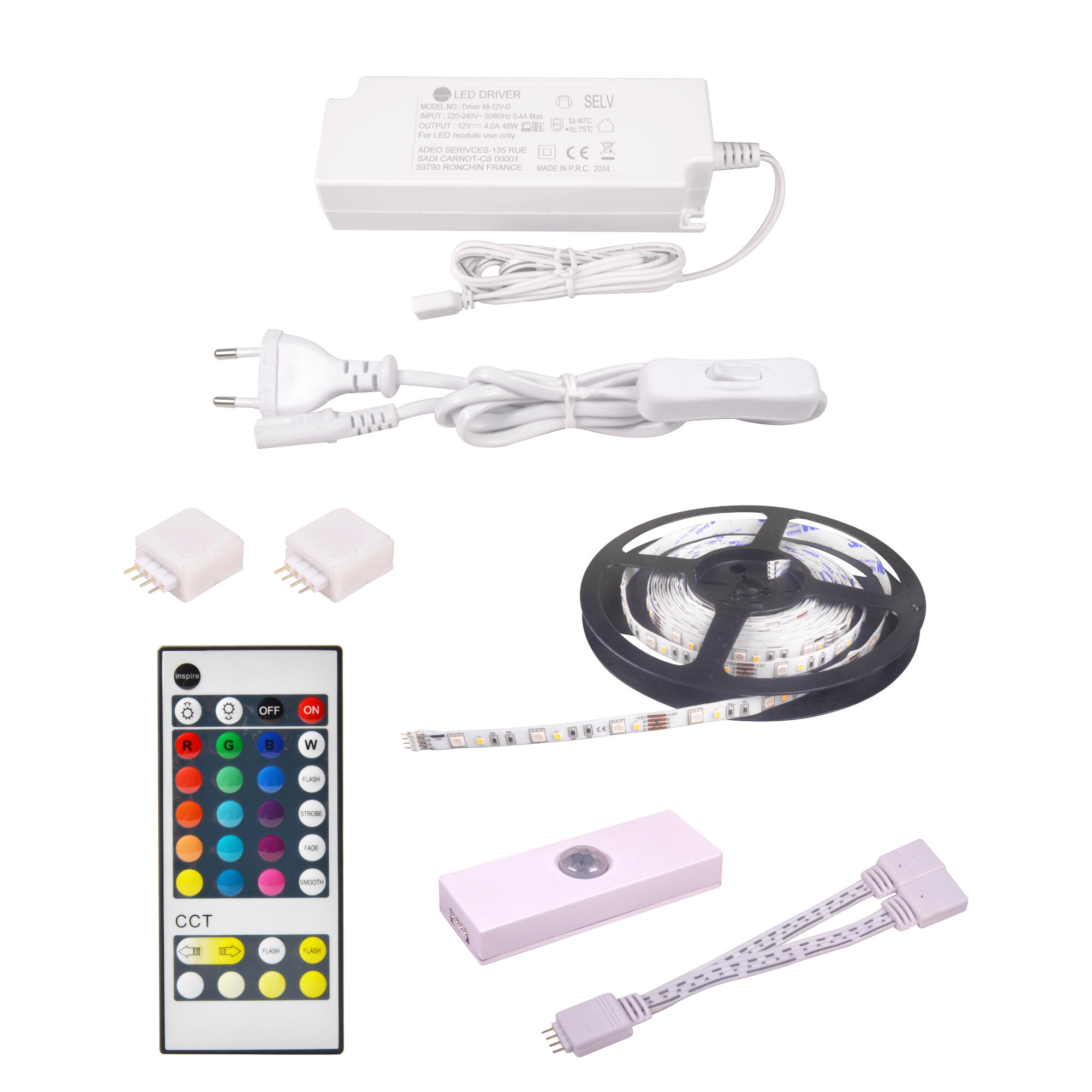 Banda LED Inspire, 5m, 48 W, RGB | Leroy Merlin