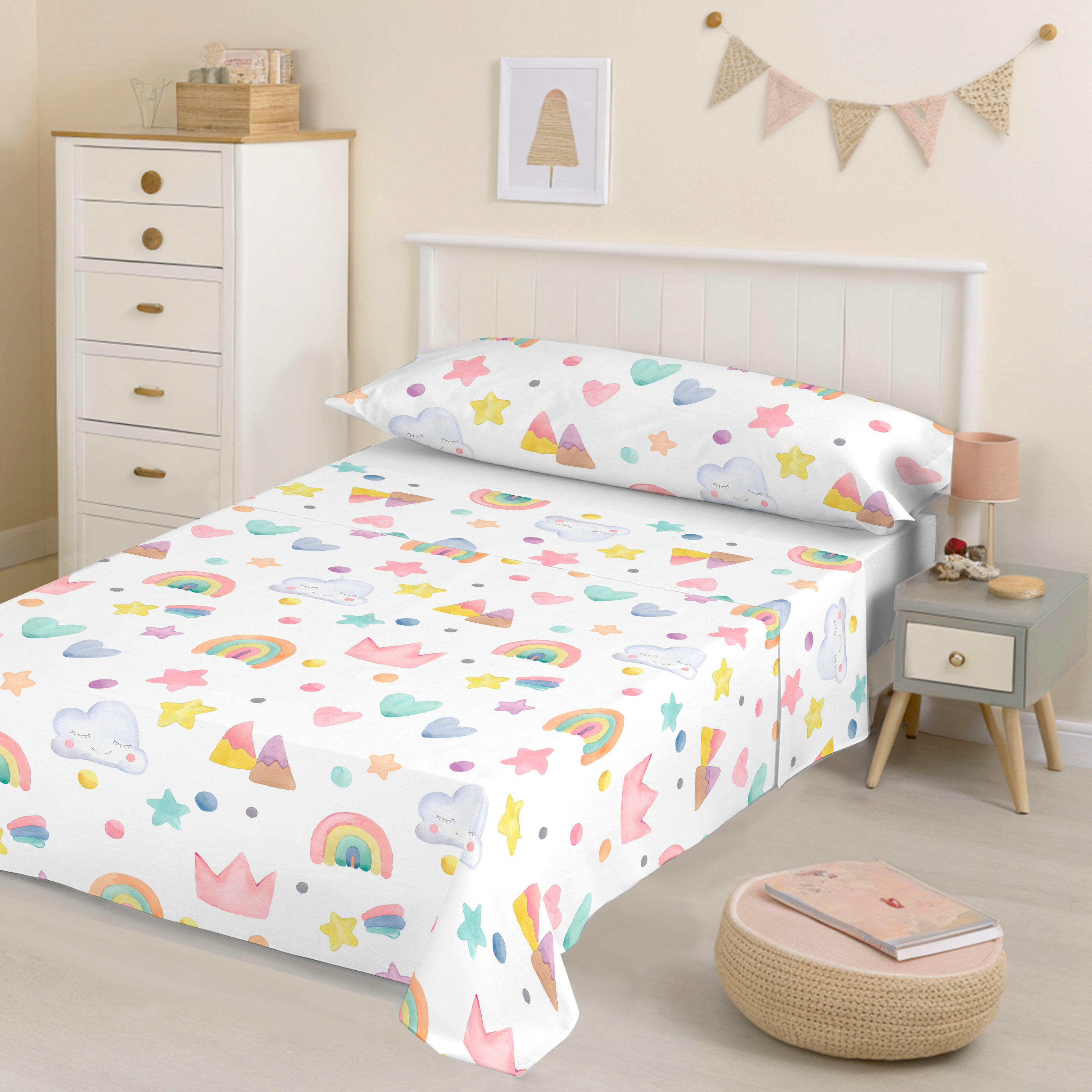 Juego de sábanas Confetti 3 piezas para camas de 90 cm
 - 2