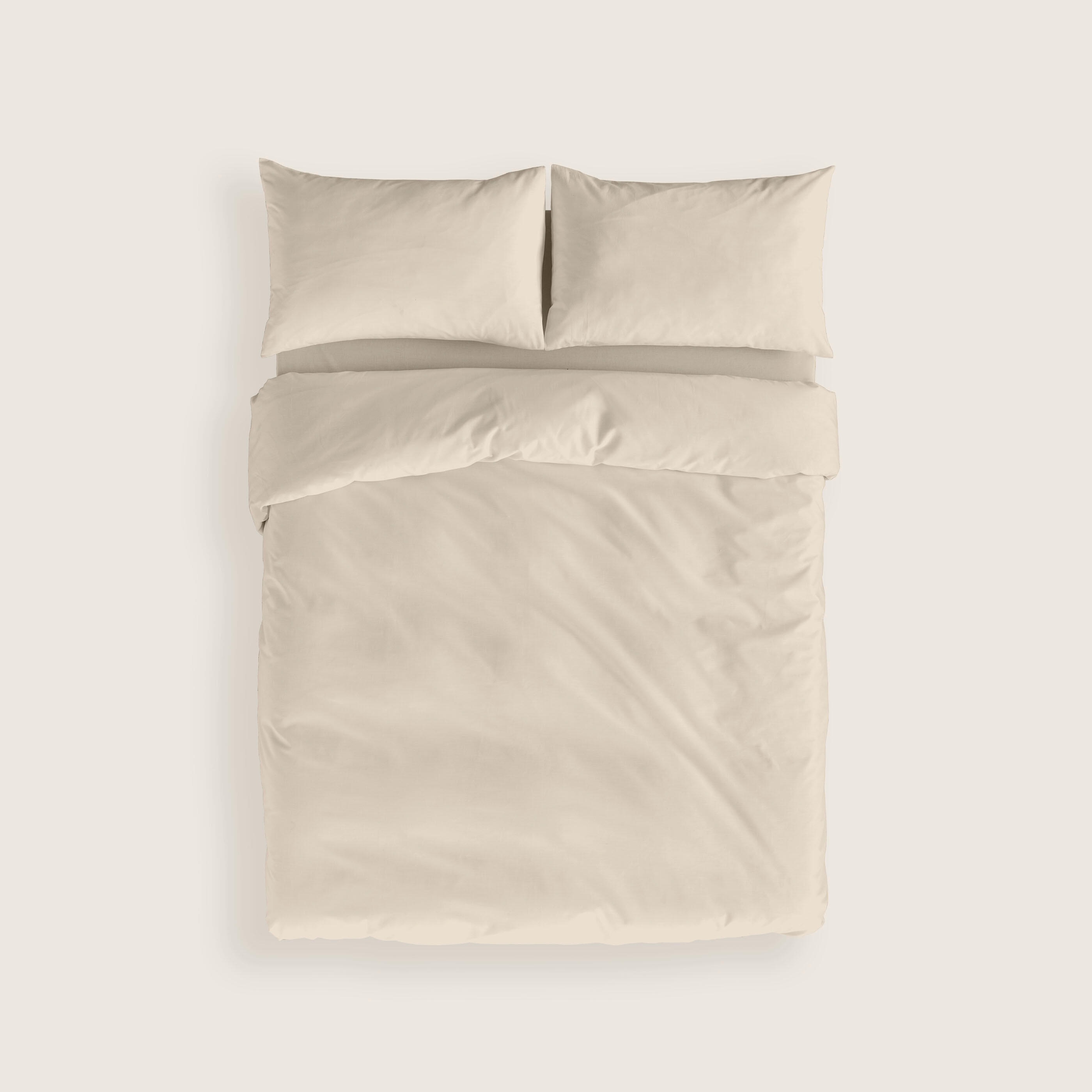 Juego de funda nórdica 2  piezas Beige 144 hilos para cama de 135 cm - 5