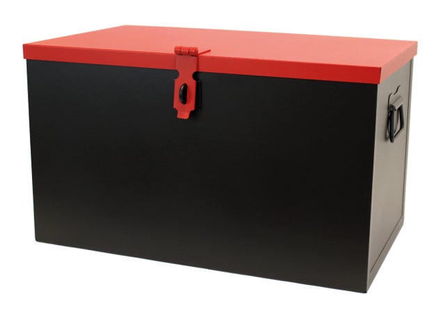 Coffre de chantier 80 x 35 x 35 cm couleur rouge/noir - SNOR