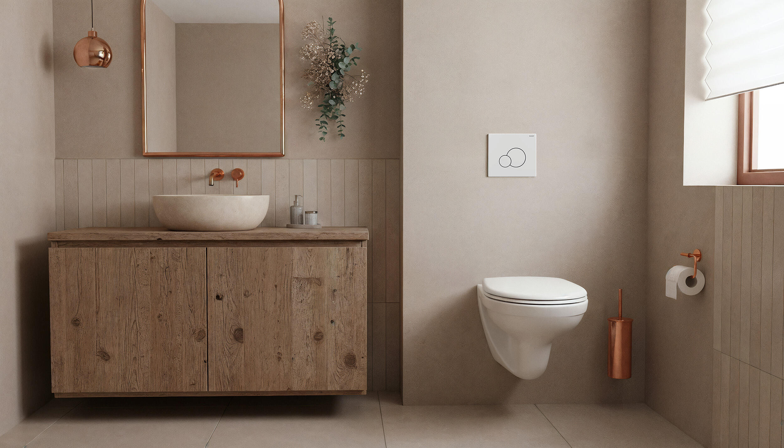 Pack wc suspendu avec bride bâti mur porteur - SIAMP Ambre - 3