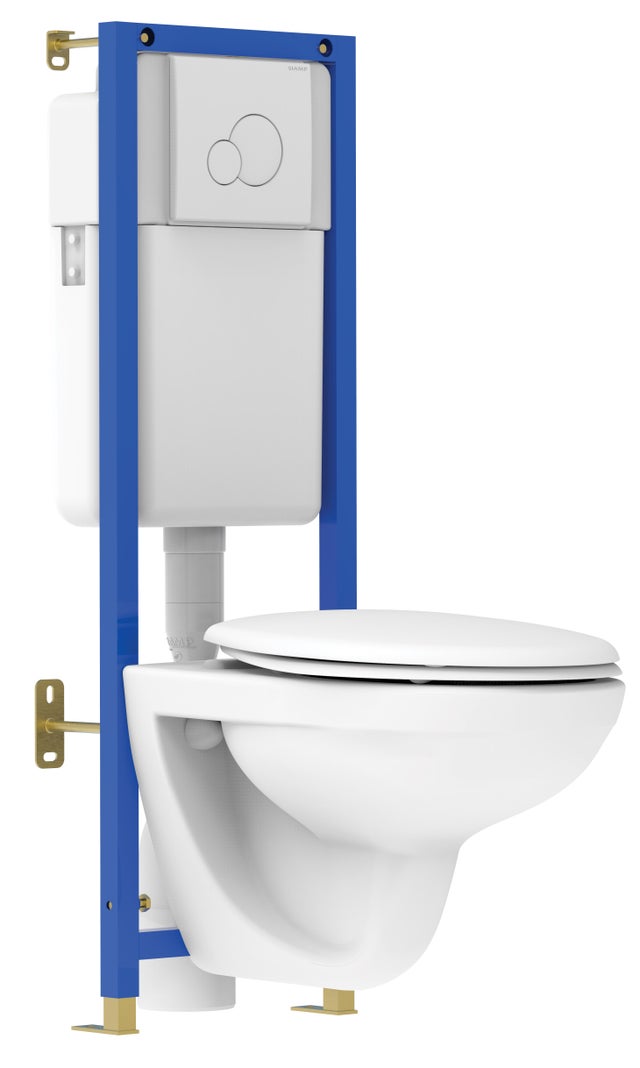 Pack wc suspendu avec bride bâti mur porteur - SIAMP Ambre