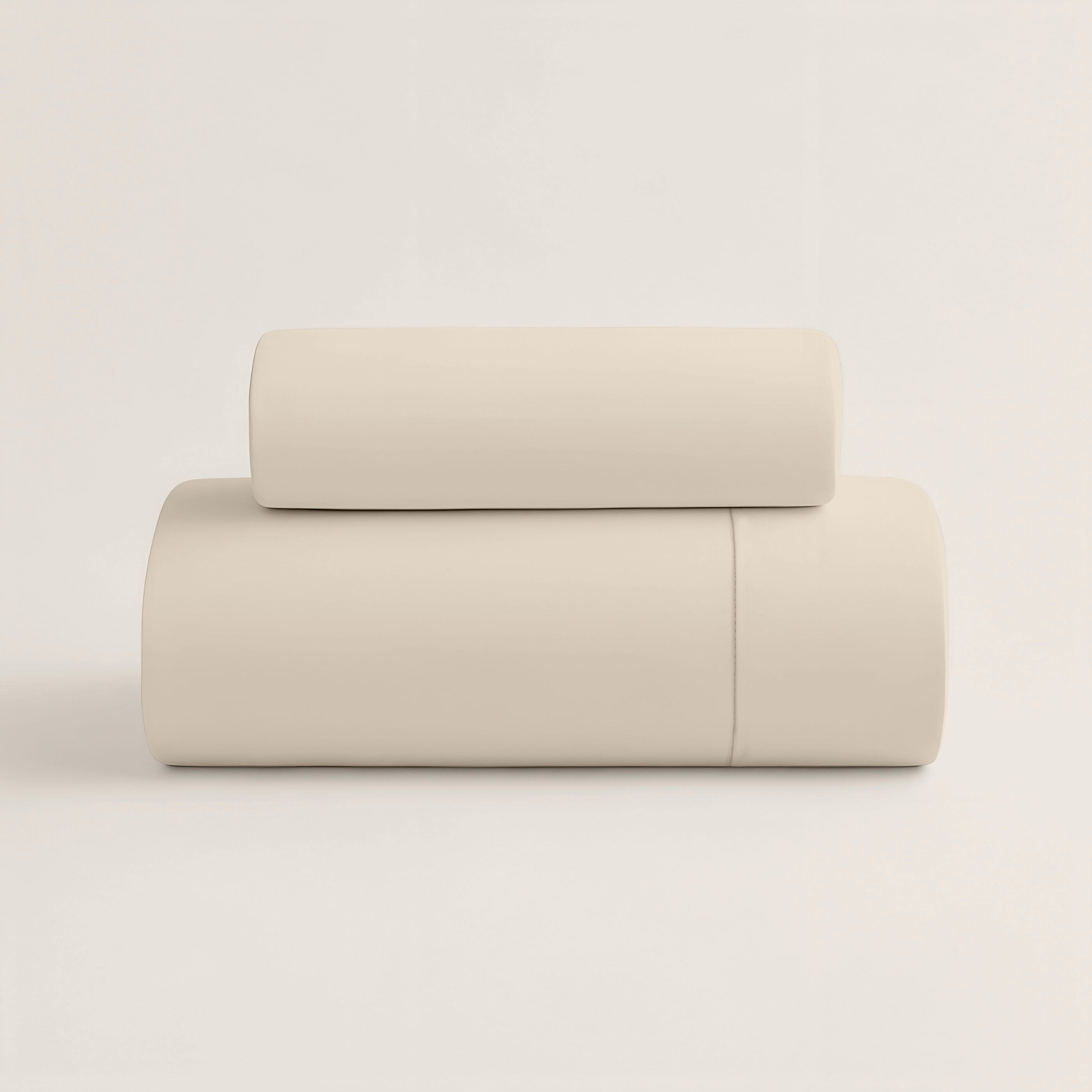 Juego de funda nórdica 2  piezas Beige 144 hilos para cama de 135 cm - 3