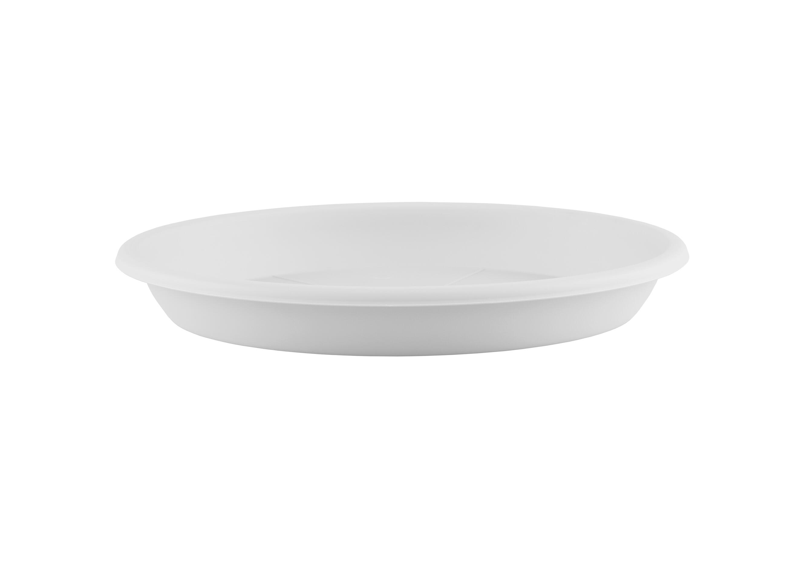Lote maceta alta y plato capri blanco 56 cm