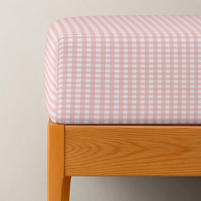 Sábana bajera Vichy Rosa para camas de 90 cm
