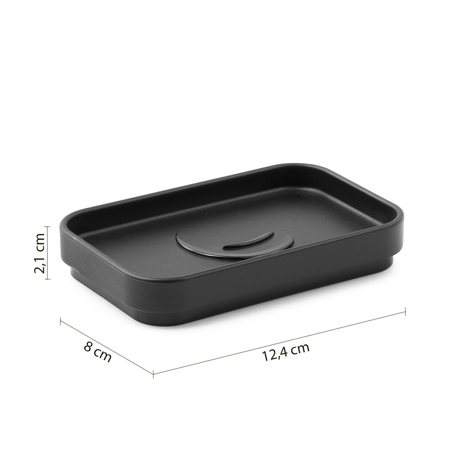 Seventy Ekoplá porta sapone nero matt 100% made in Italy in materiale riciclato - 4