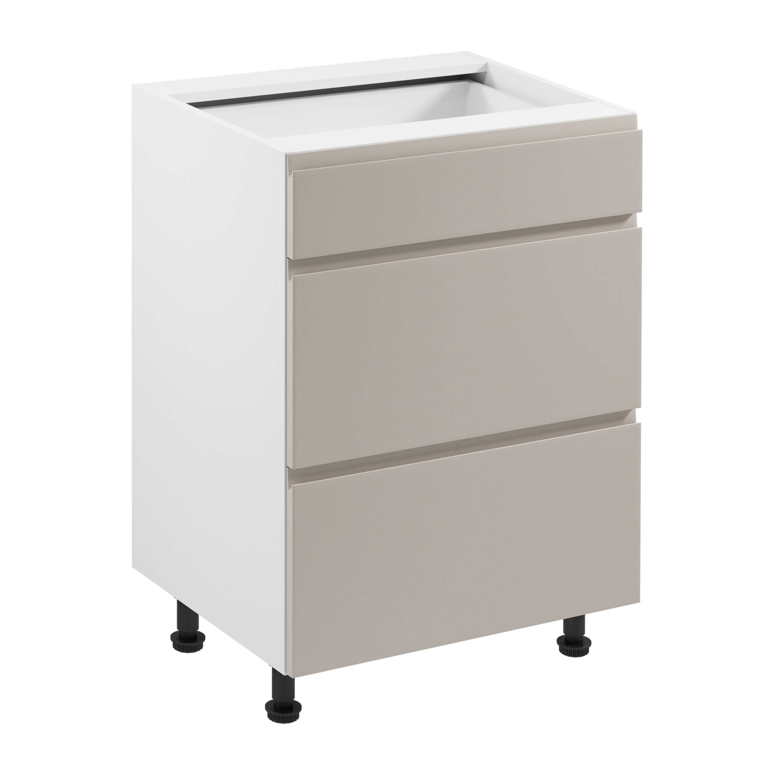 Szafka kuchenna stojąca Aspen II 60 cm 3 szuflady kaszmir