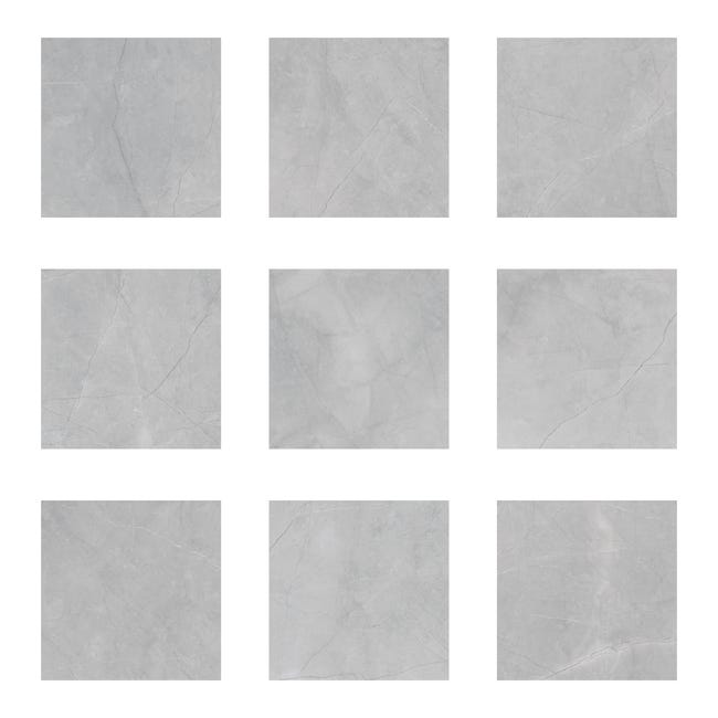 Gres szkliwiony pulpis silver poler 60x60 artens 82694581