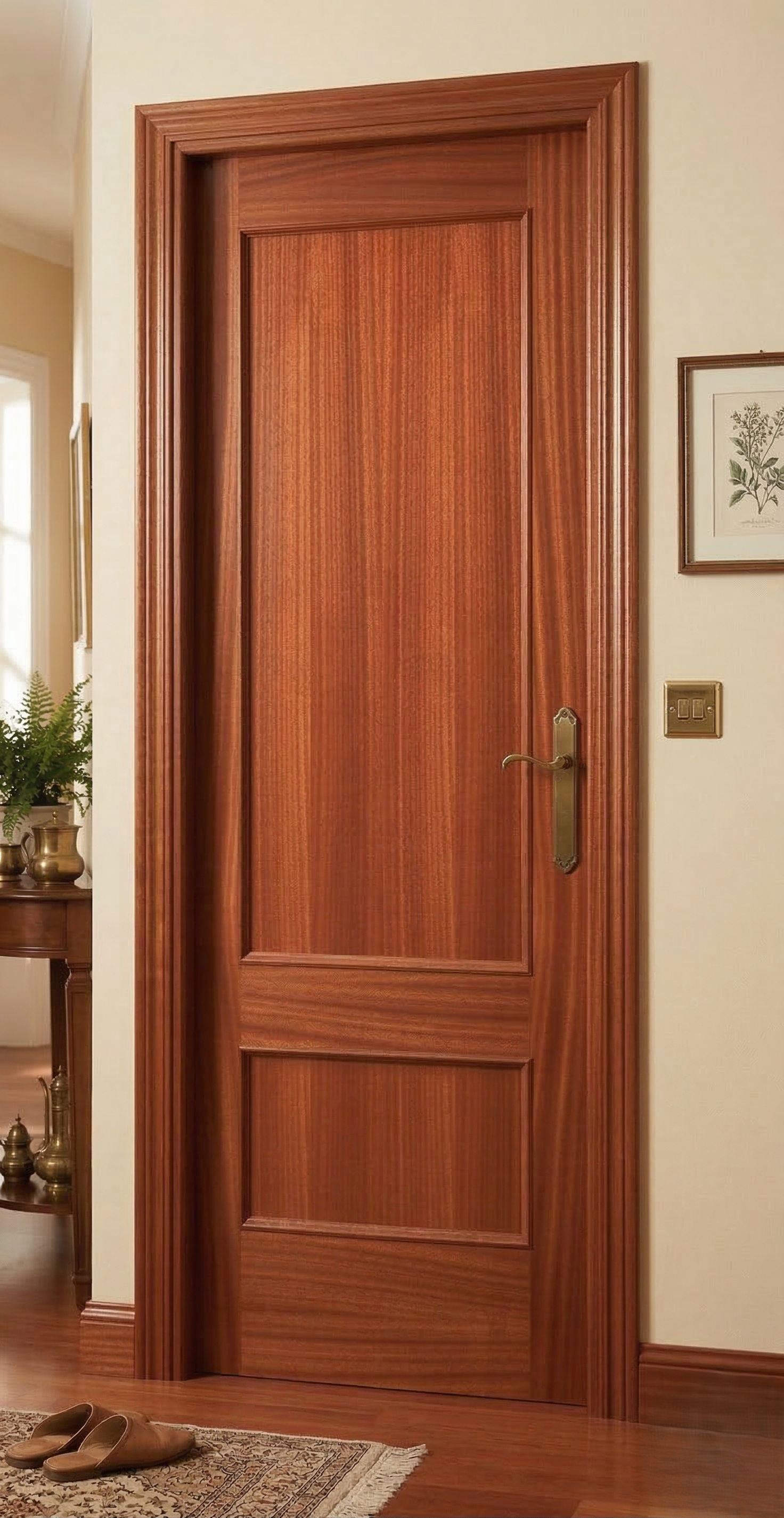 PUERTA ABATIBLE EN BLOCK RECHAPADA 82,5CM CIEGA IZQUIERDA - 2