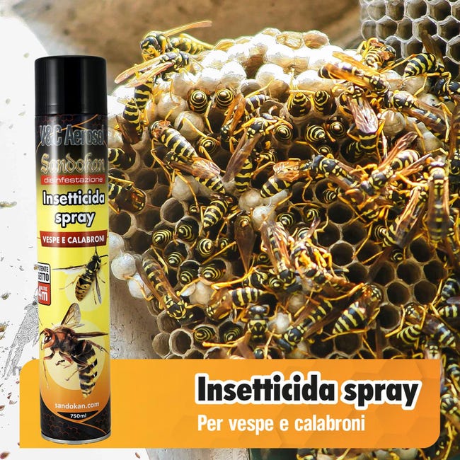 Insetticida spray per calabroni SANDOKAN 750 ml GETTO FINO A 4 METRI | Leroy Merlin Insetticida spray per calabroni SANDOKAN 750 ml GETTO FINO A 4 METRI | Leroy Merlin