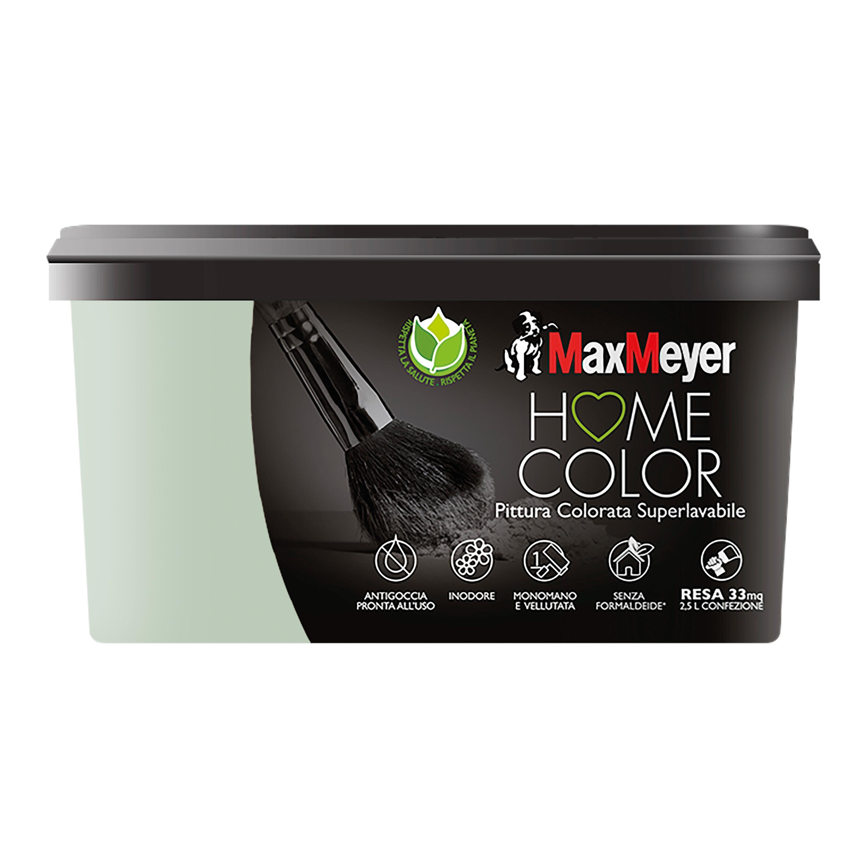 Pittura per interni super lavabile, MAXMEYER Home Color verde salvia opaco, 2.5 L - 4