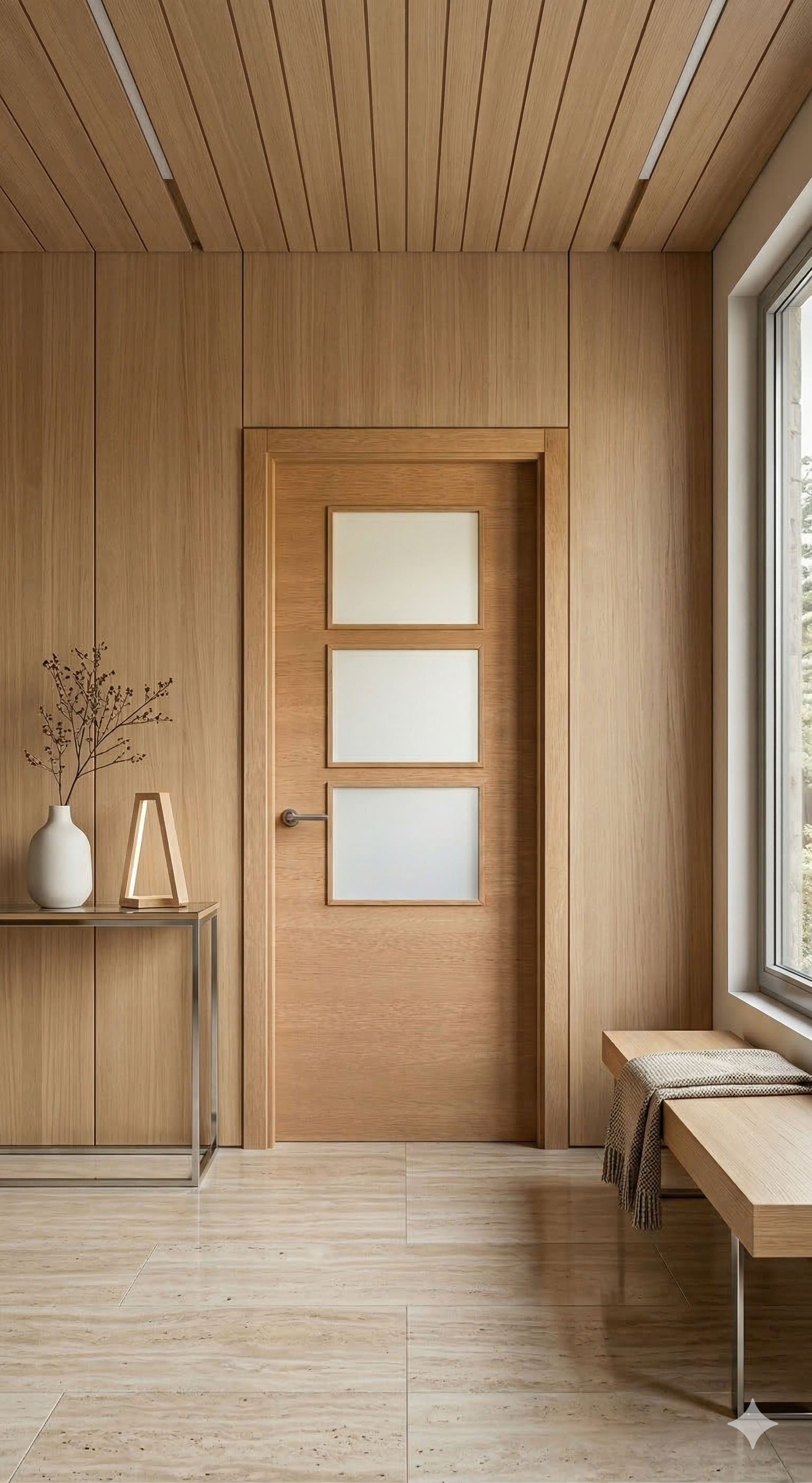 PUERTA ABATIBLE EN BLOCK HORIZONTAL ROBLE 70,5CM DERECHA - 2