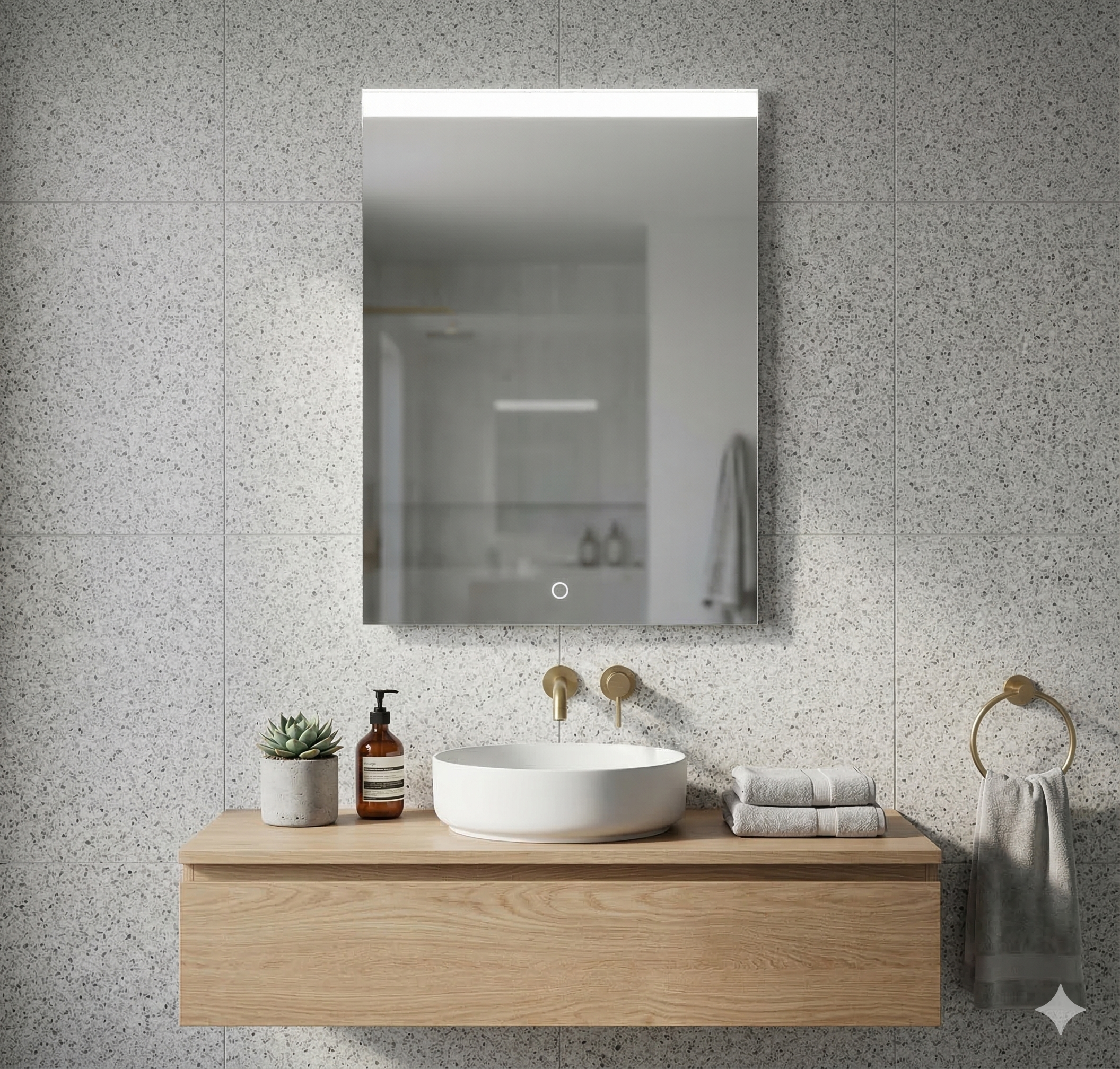 ESPEJO DE BAÑO CON LUZ LED ECO 60X80CM - 2