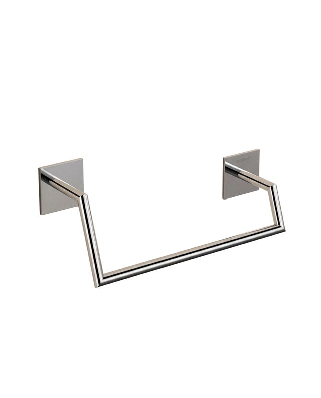 Toallero de aro cromo brillante para pegar Link 25.5x10x7 cm