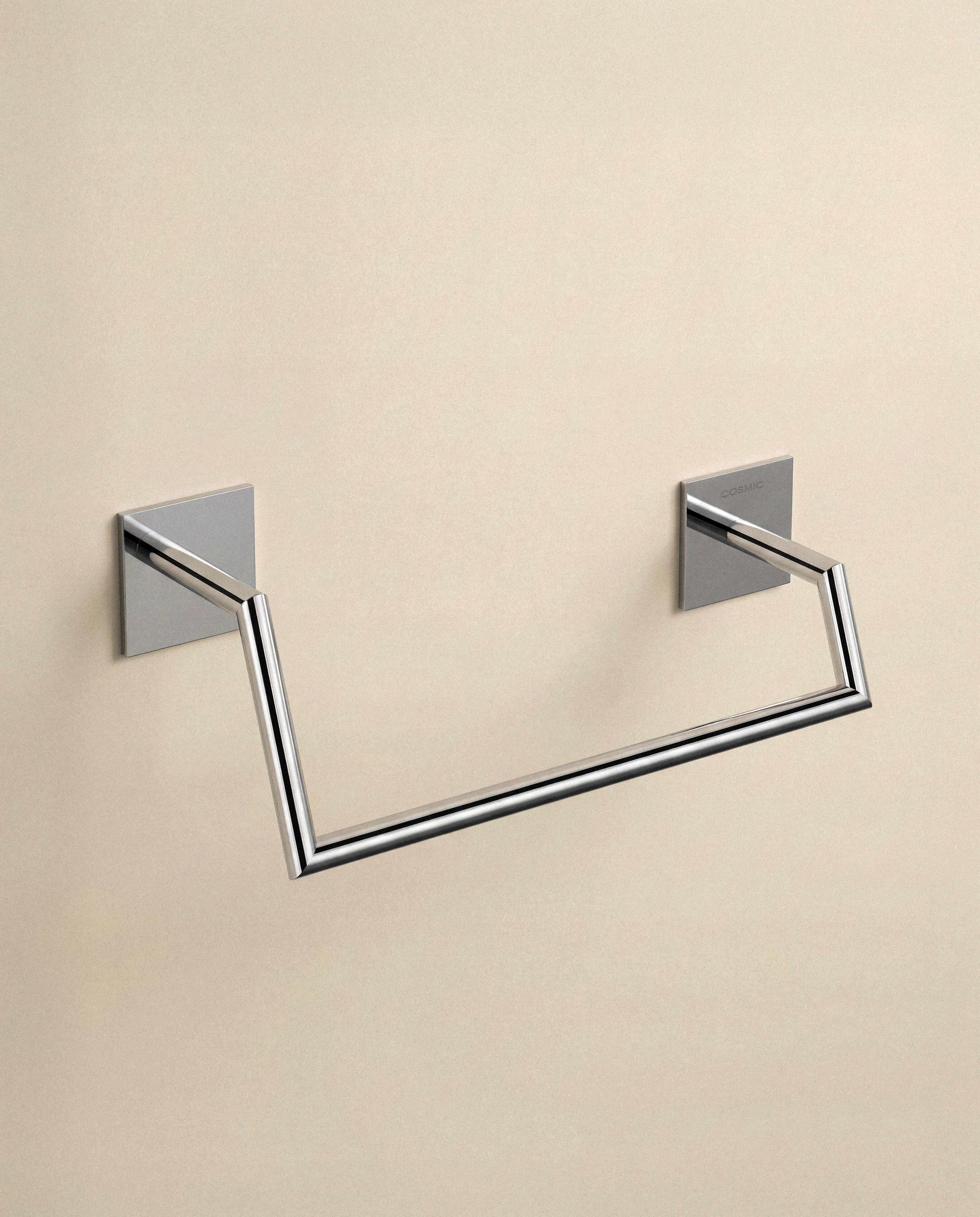 Toallero de aro cromo brillante para pegar Link 25.5x10x7 cm - 2