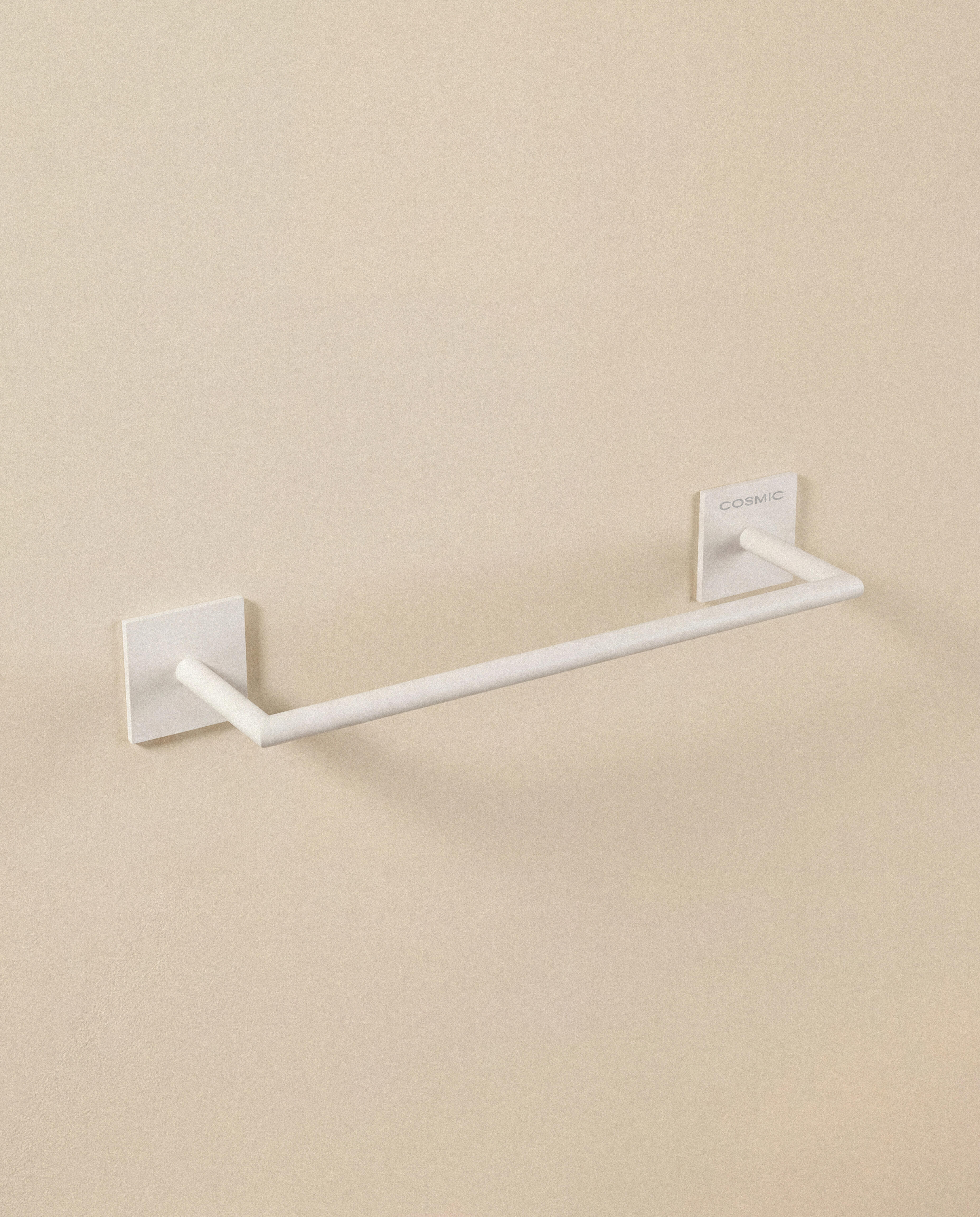 Toallero de barra blanco mate para pegar Link 30x7x4.5 cm - 2