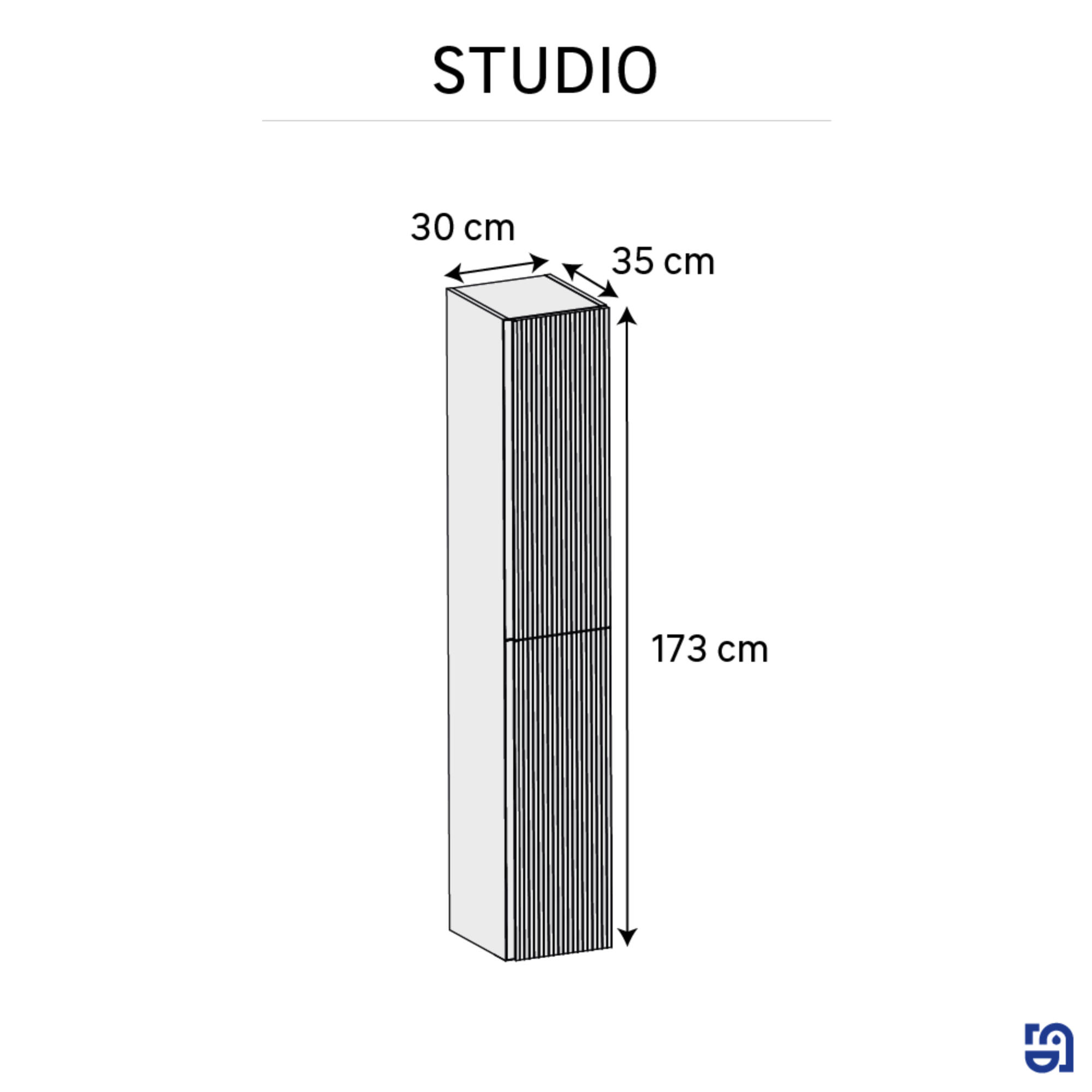 Dulap baie coloana Sensea Studio, 30 x 173 x 35 cm, bej | Leroy Merlin