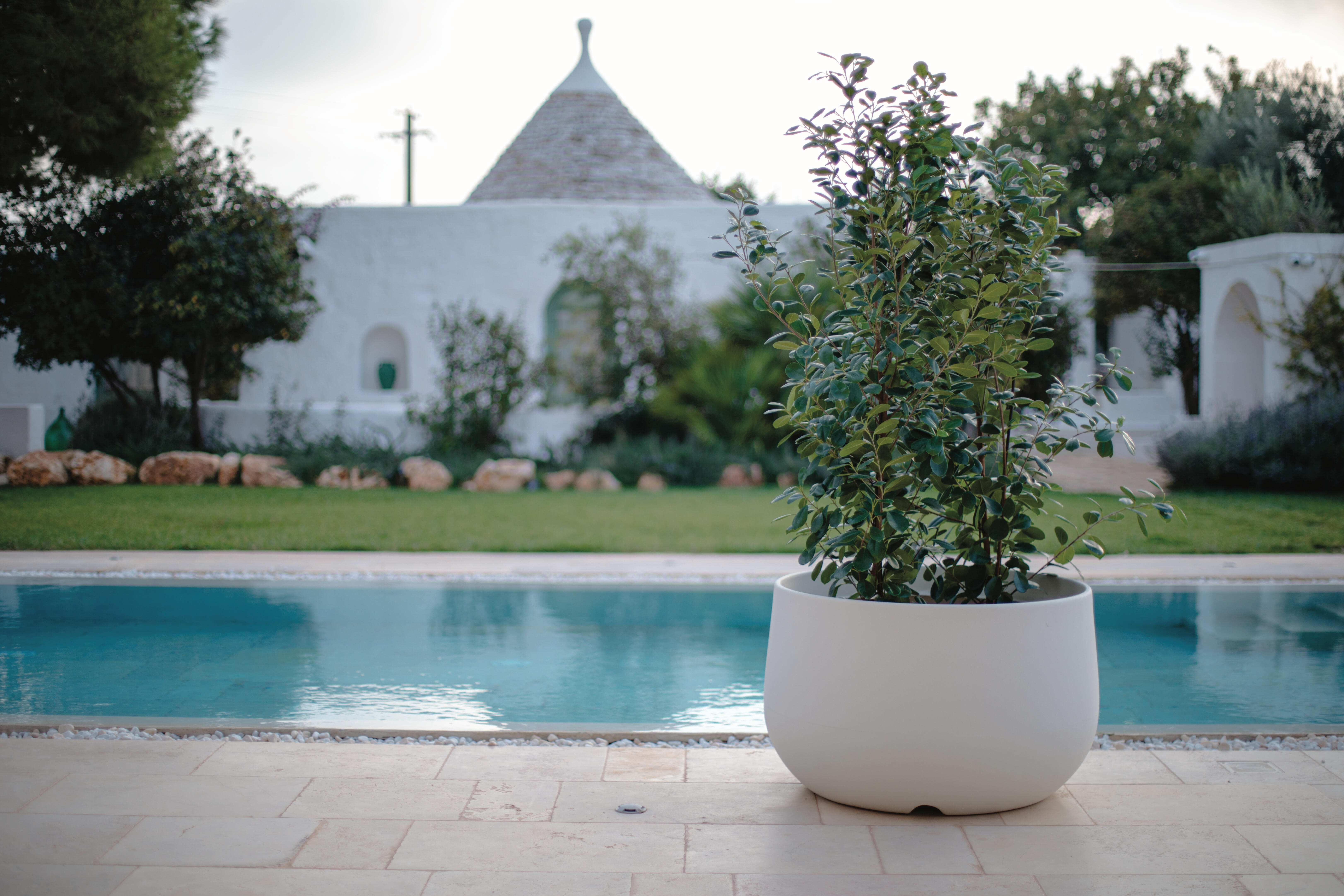 Vaso Urbano Acaya in polietilene bianco H 50 x ø 78 cm - 2