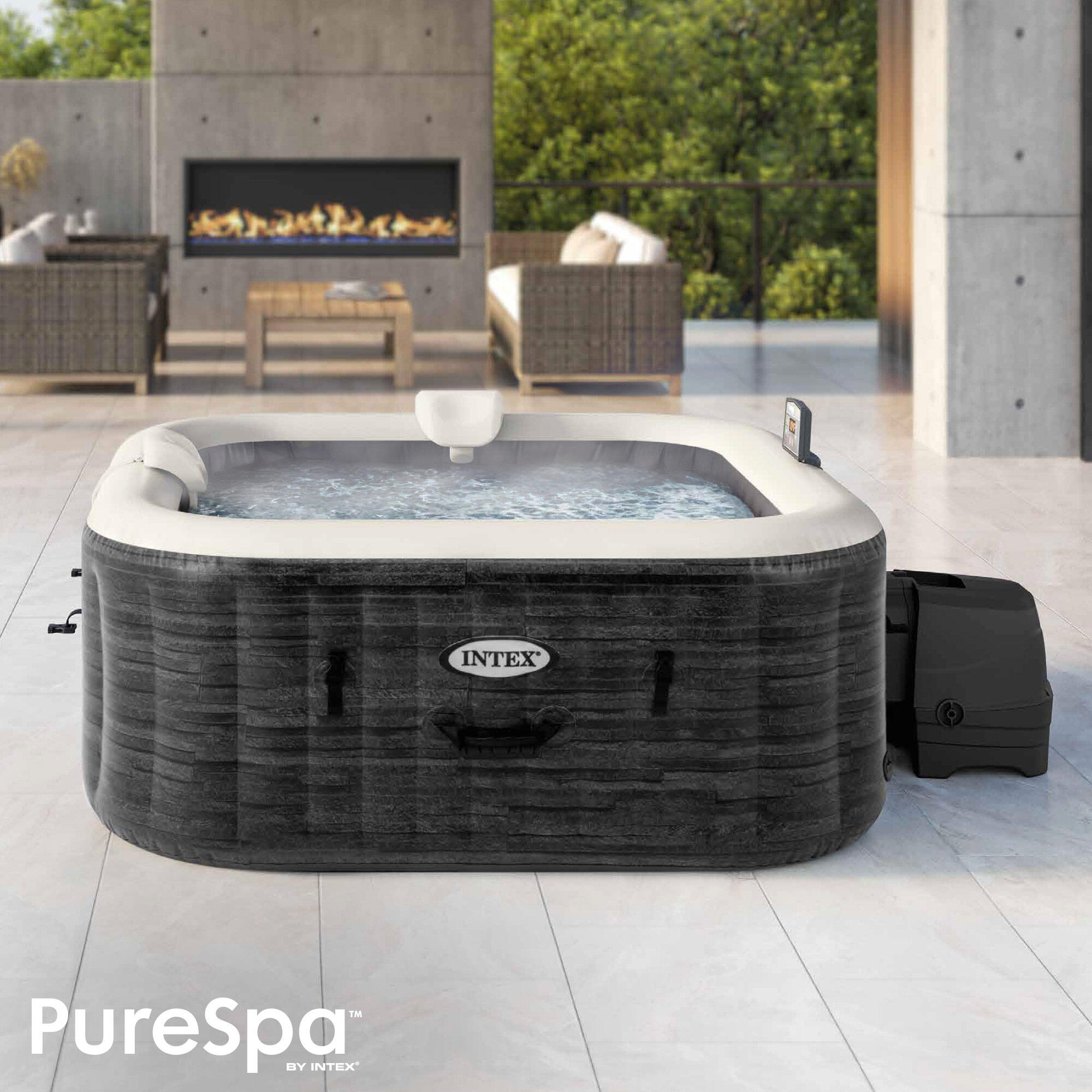 	
Spa nflável Greystron Delux 175x175x71 cm Intex - 4