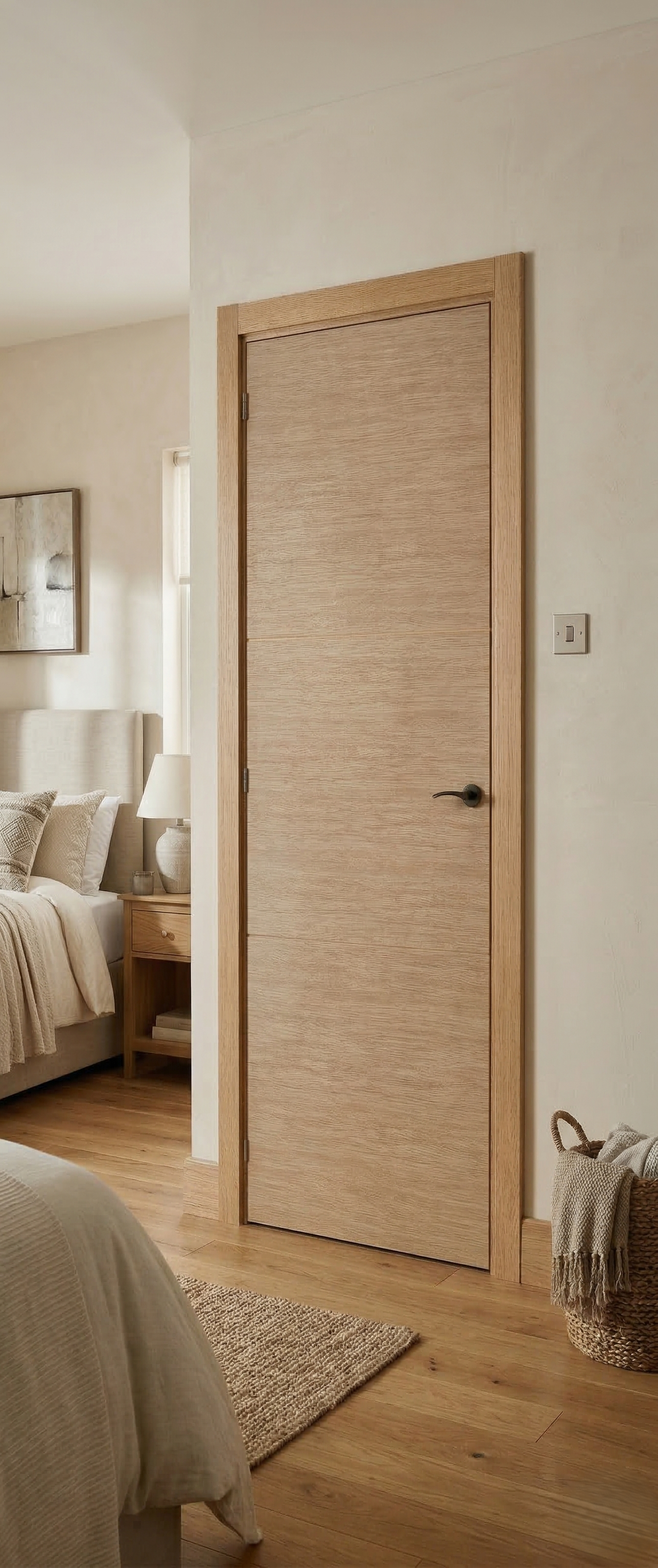 PUERTA ABATIBLE EN BLOCK MELAMINA ROBLE T 82,5CM CIEGA IZQUIERDA - 2